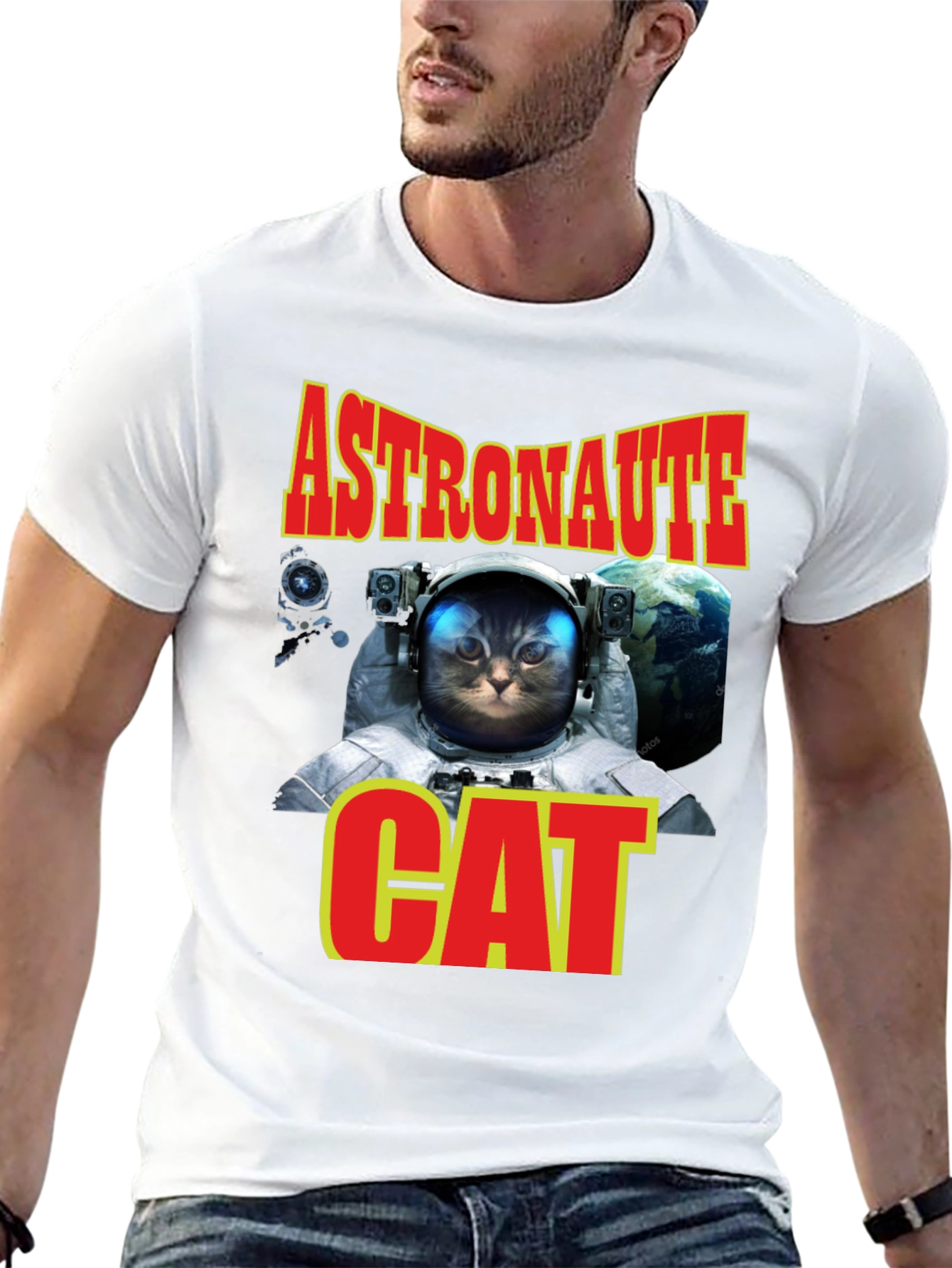 Astronaut Cat T-Shirt - Space Adventure Tee