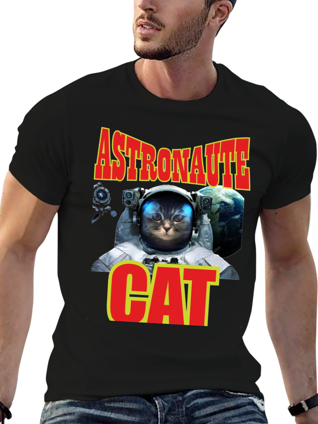 Astronaut Cat T-Shirt - Space Adventure Tee