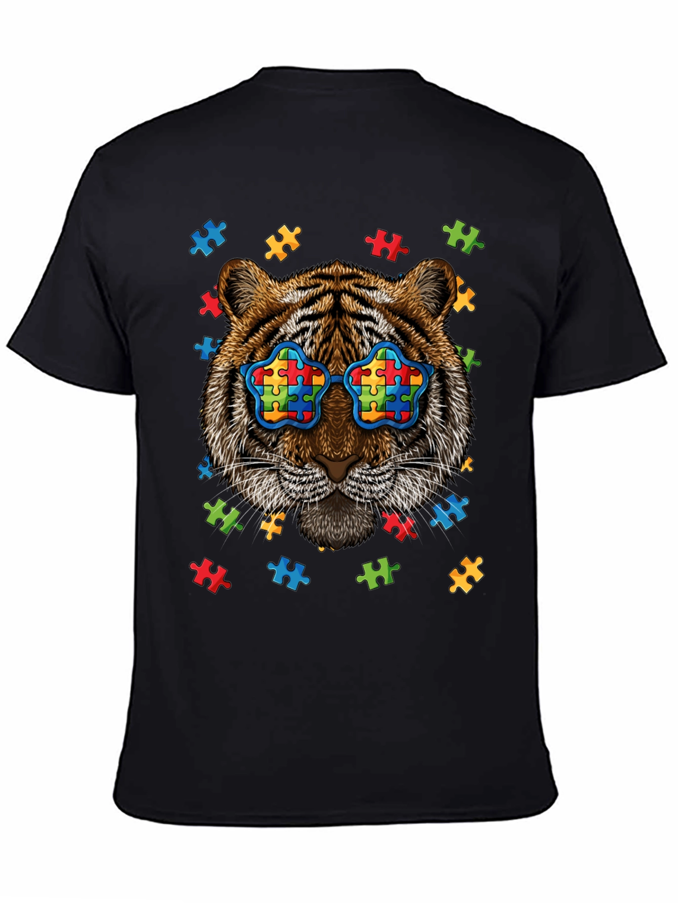 Autism Awareness Tiger Graphic T-Shirt