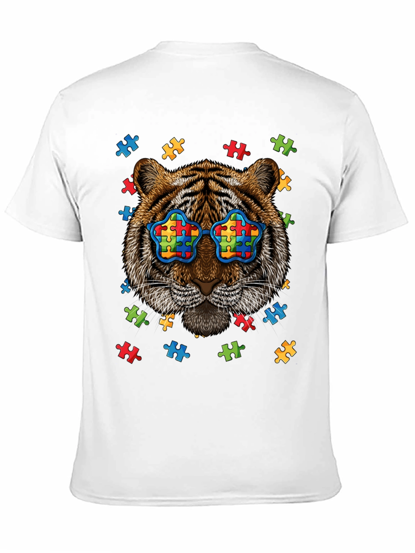 Autism Awareness Tiger Graphic T-Shirt