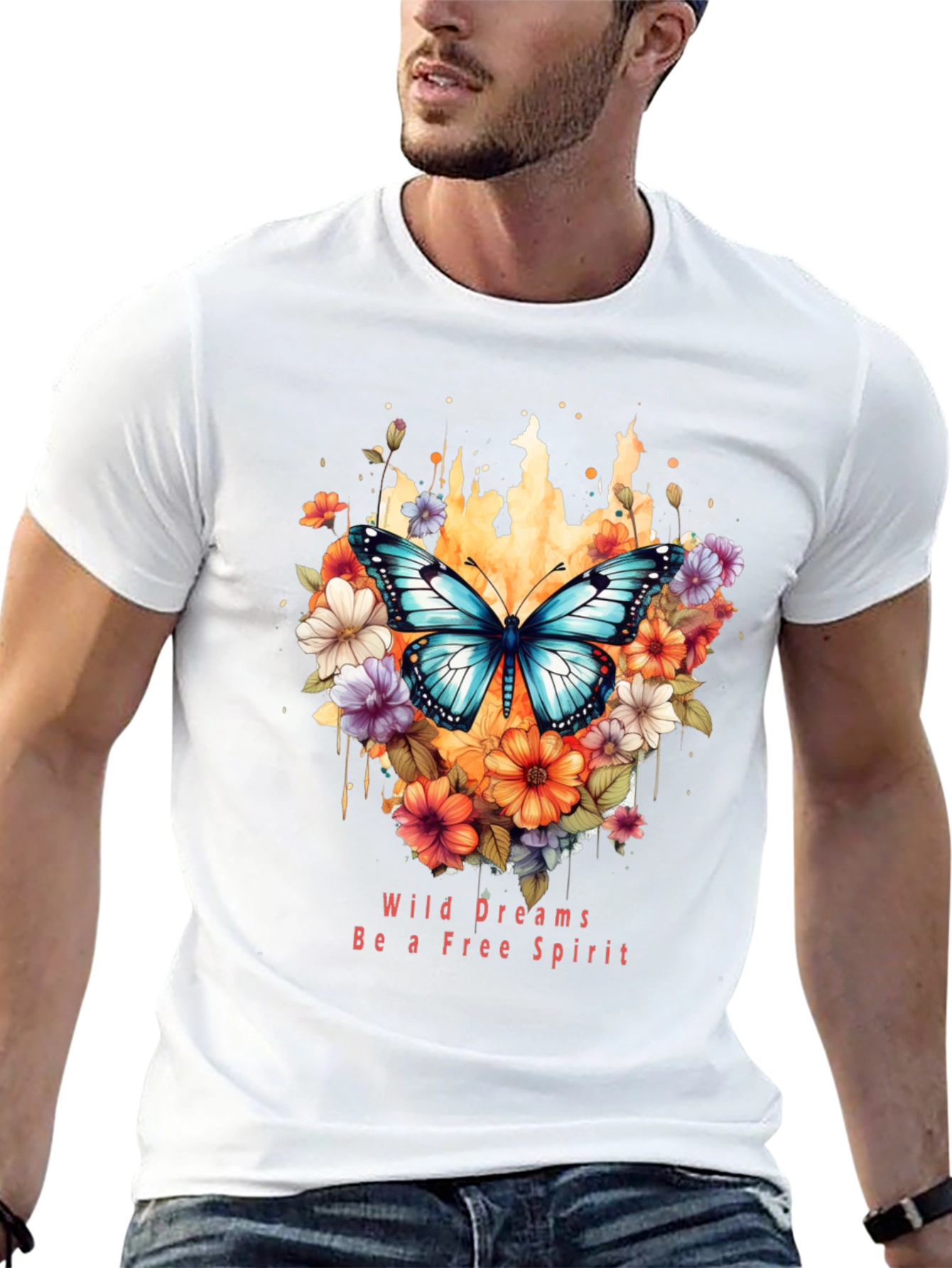 Wild Dreams Free Spirit Butterfly Graphic T-Shirt