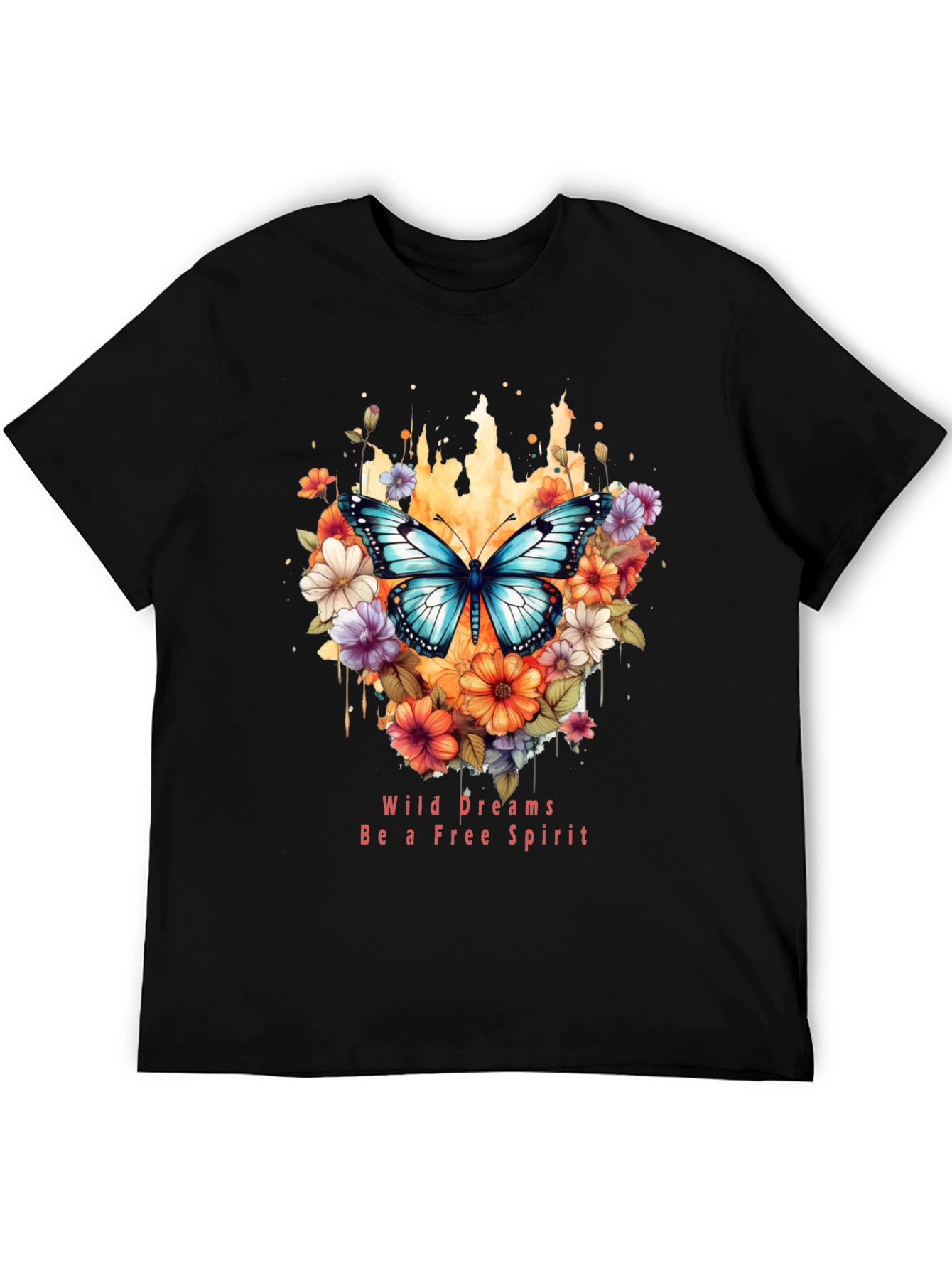 Wild Dreams Free Spirit Butterfly Graphic T-Shirt
