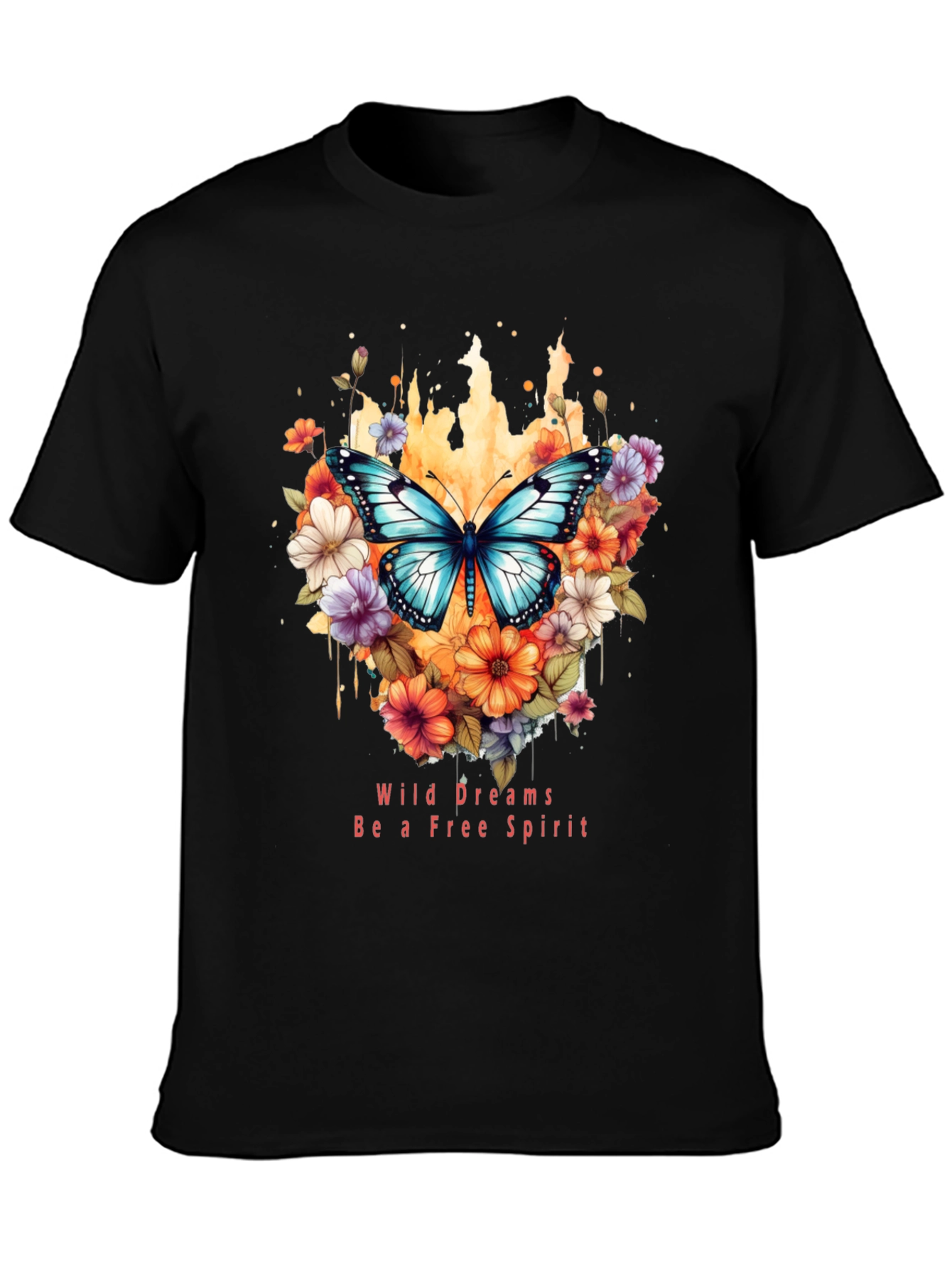 Wild Dreams Free Spirit Butterfly Graphic T-Shirt