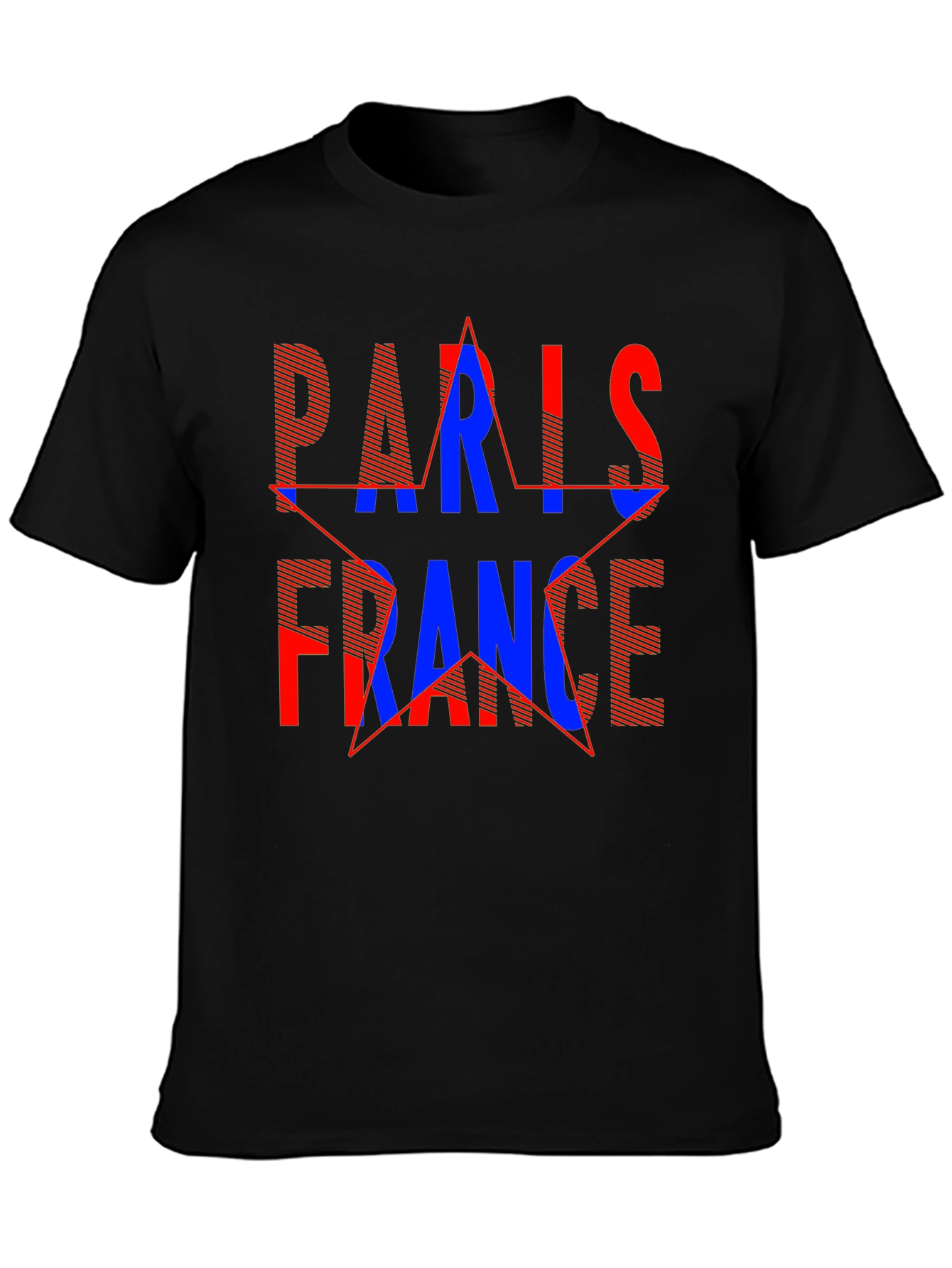 Paris France Graphic Tee - Stylish Black T-Shirt