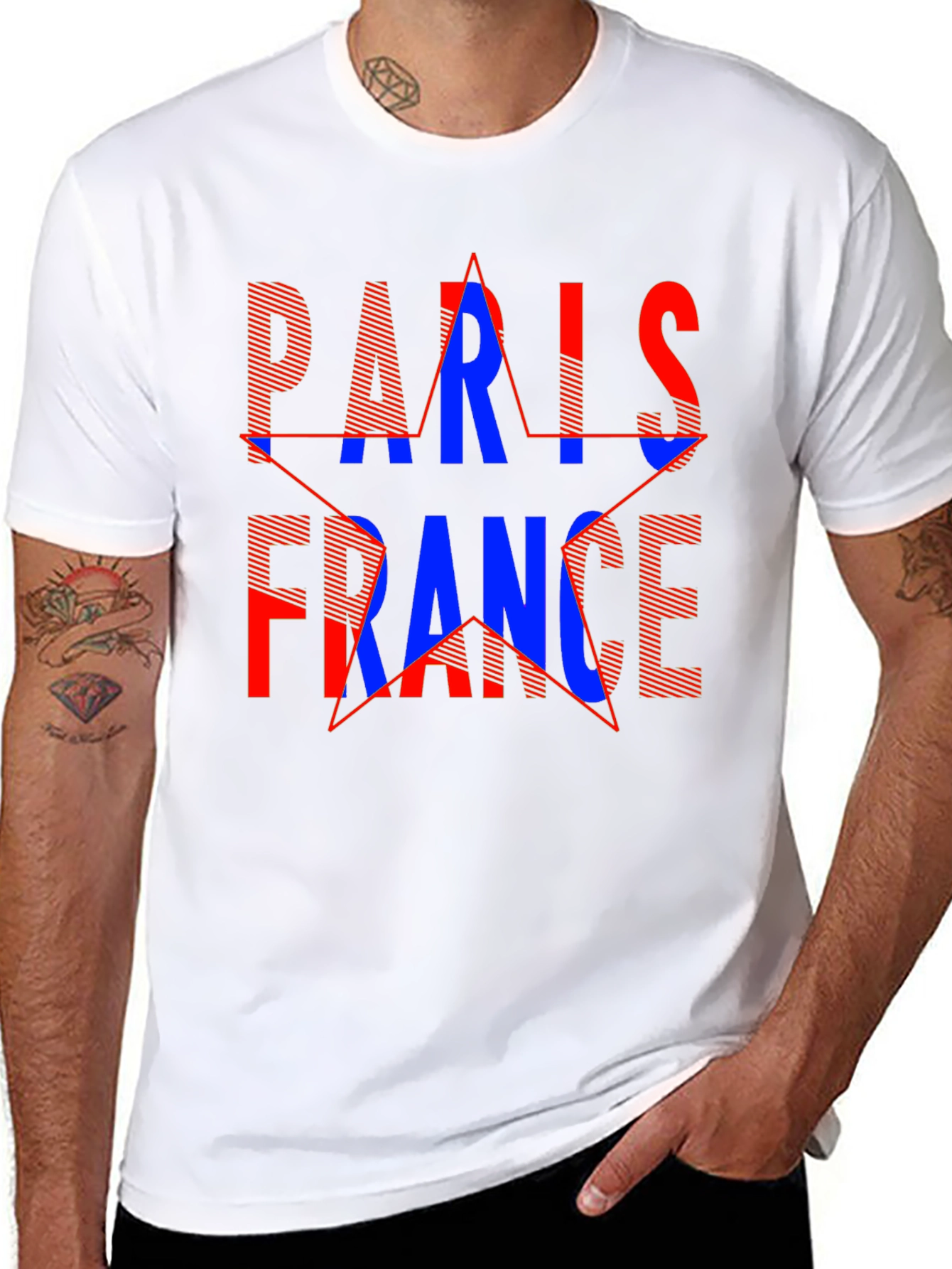 Paris France Graphic Tee - Stylish Black T-Shirt