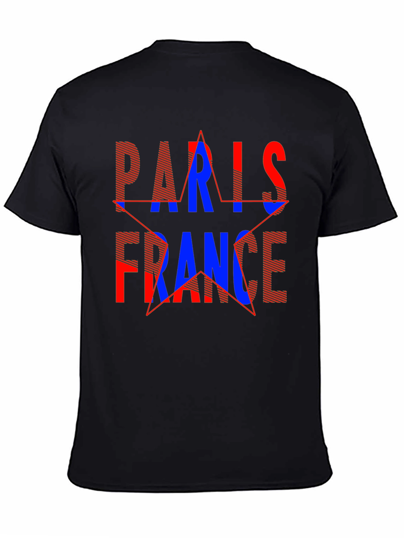 Paris France Graphic Tee - Stylish Black T-Shirt