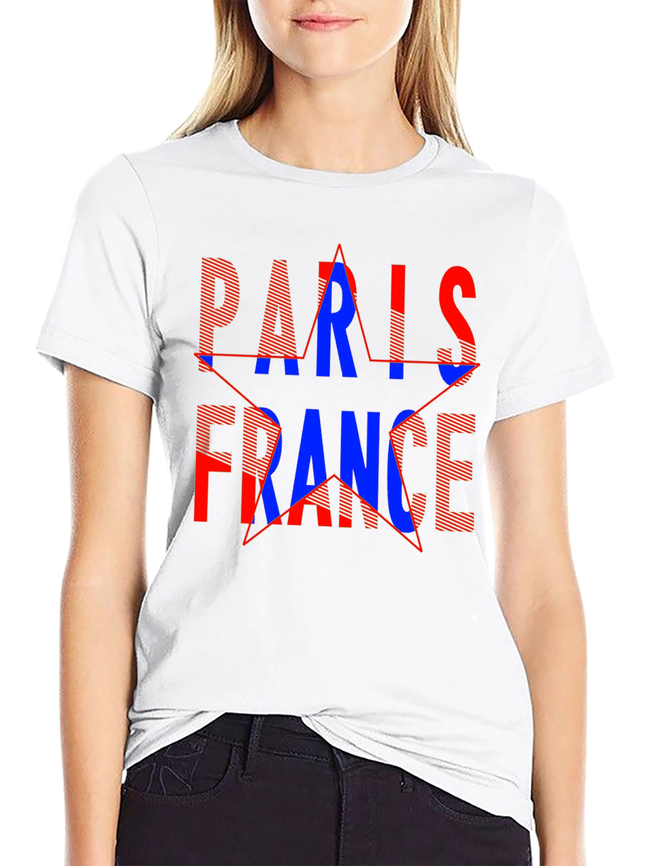 Paris France Graphic Tee - Stylish Black T-Shirt