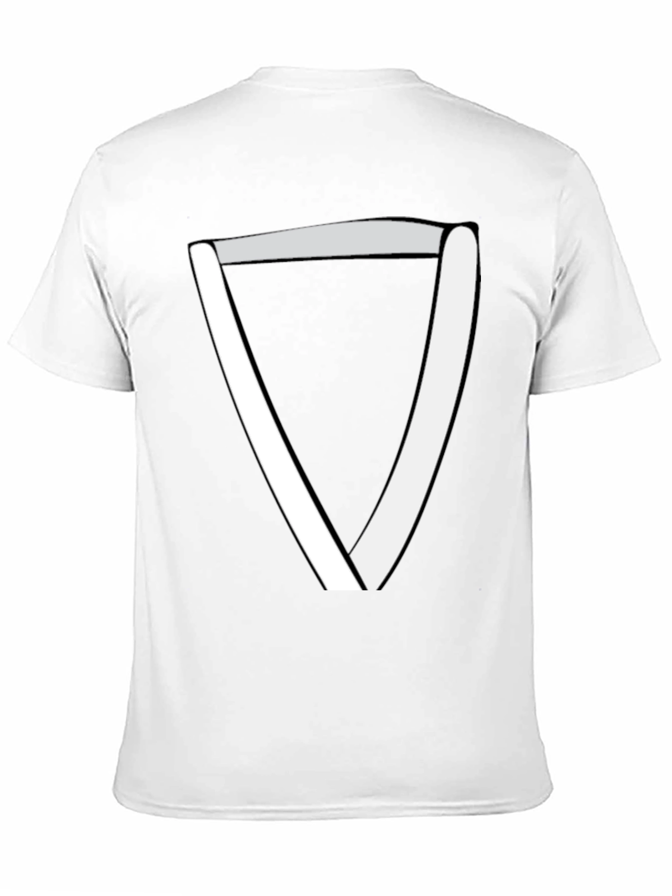 Modern Geometric Triangle T-Shirt - Black