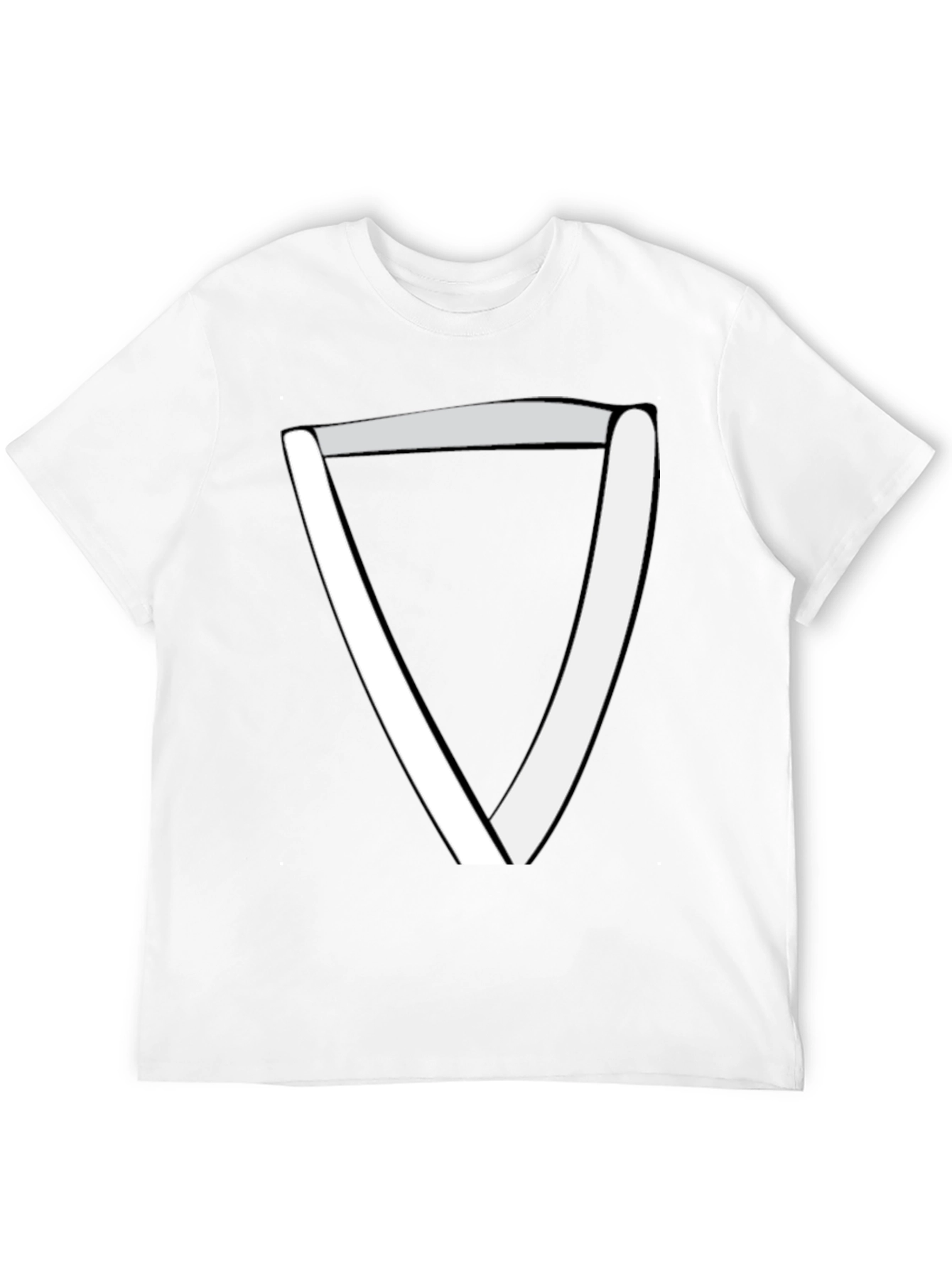 Modern Geometric Triangle T-Shirt - Black