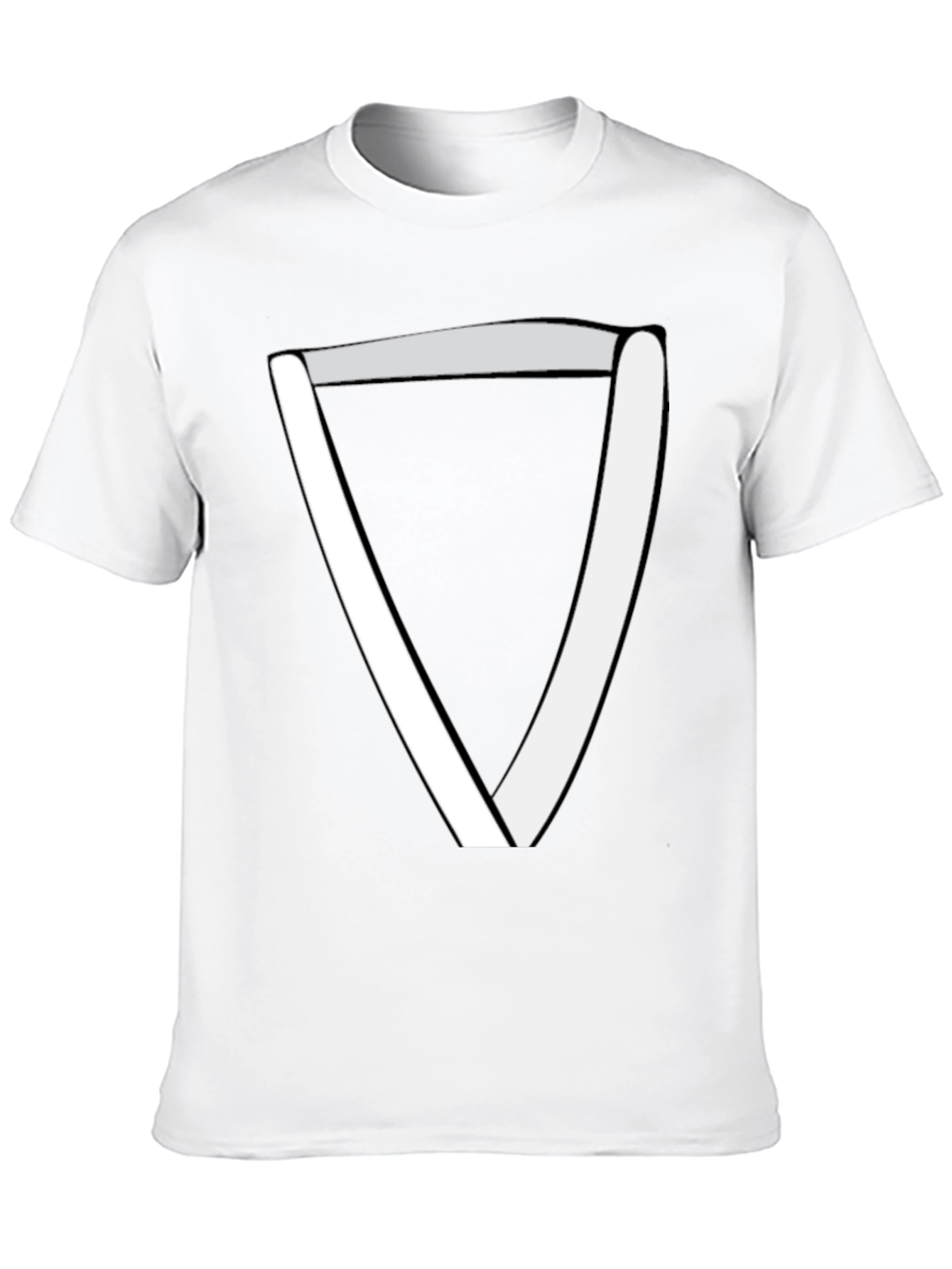 Modern Geometric Triangle T-Shirt - Black