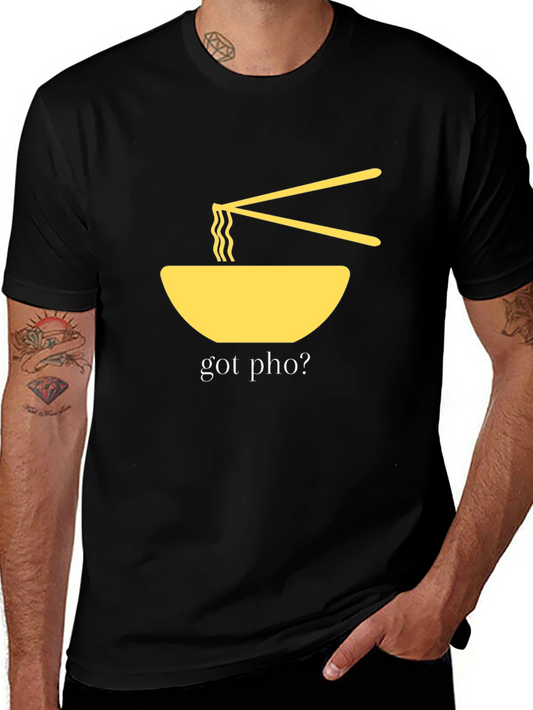 Got Pho? Graphic T-Shirt - Black Casual Wear