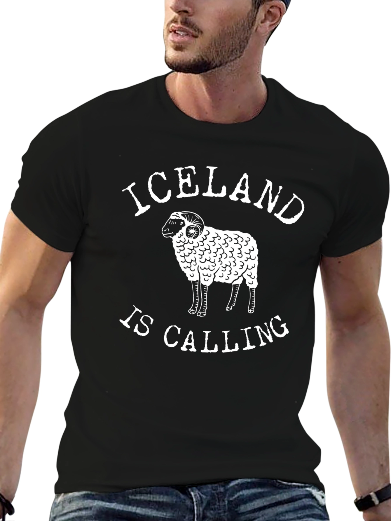 Iceland Calling T-Shirt | Unique Ram Graphic Tee