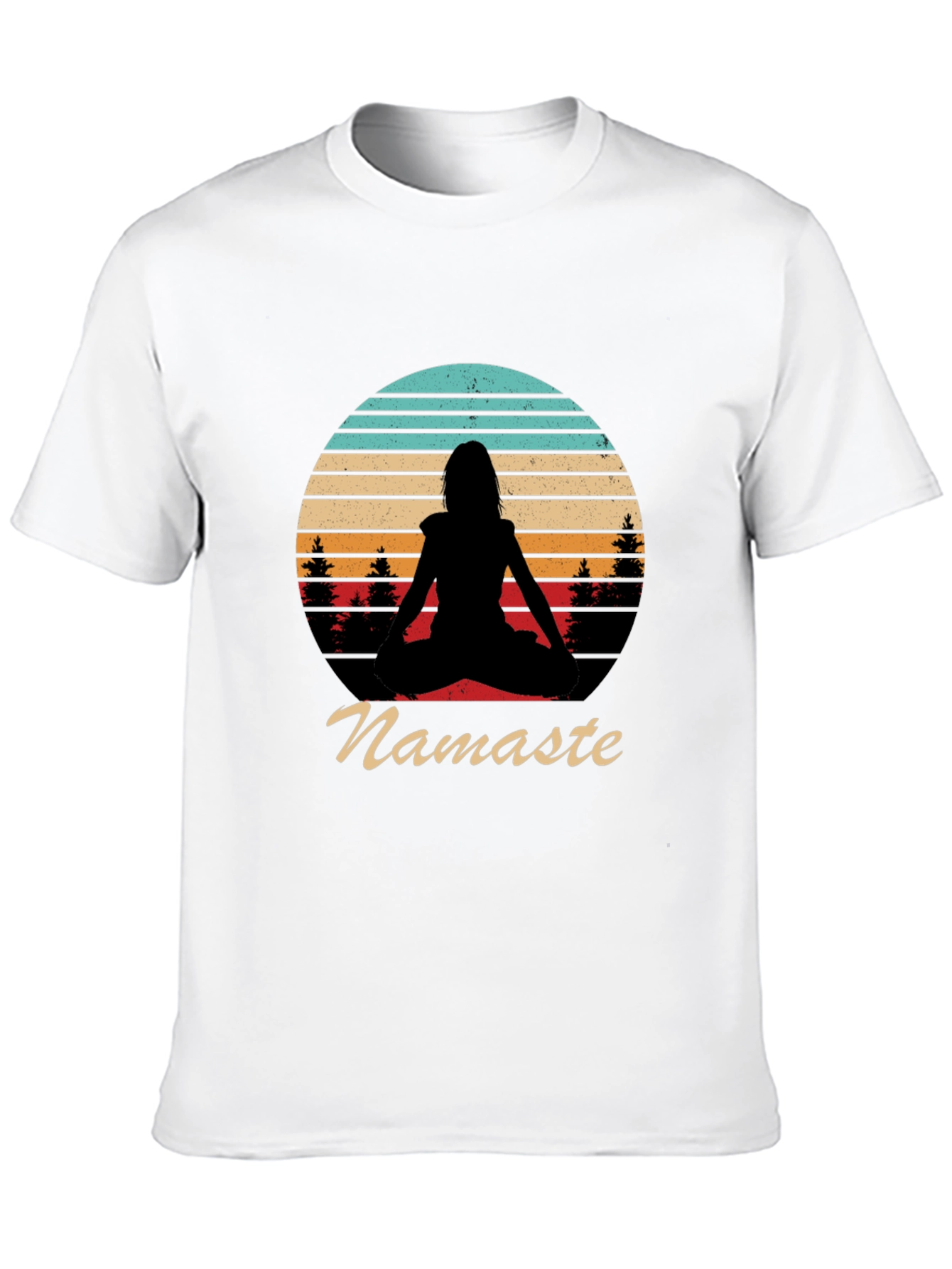 Namaste Yoga Pose Silhouette T-Shirt
