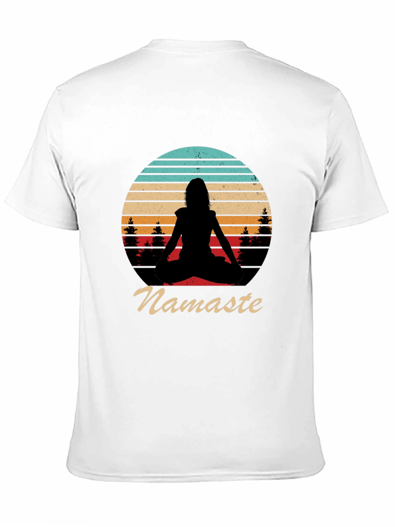 Namaste Yoga Pose Silhouette T-Shirt