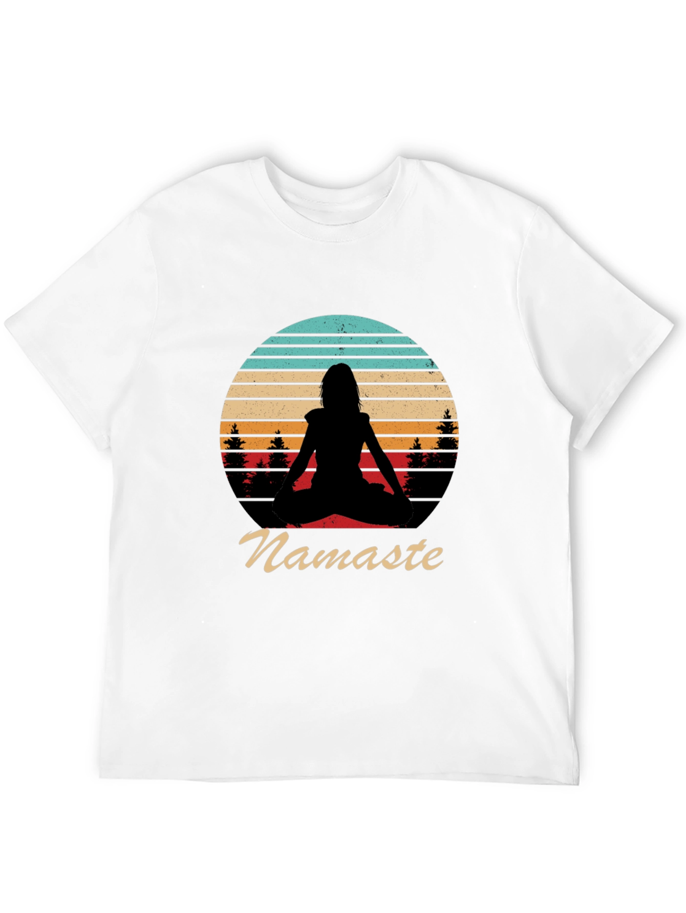 Namaste Yoga Pose Silhouette T-Shirt