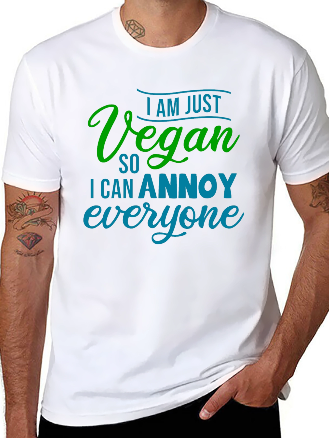 Vegan Annoy Funny Graphic Tee