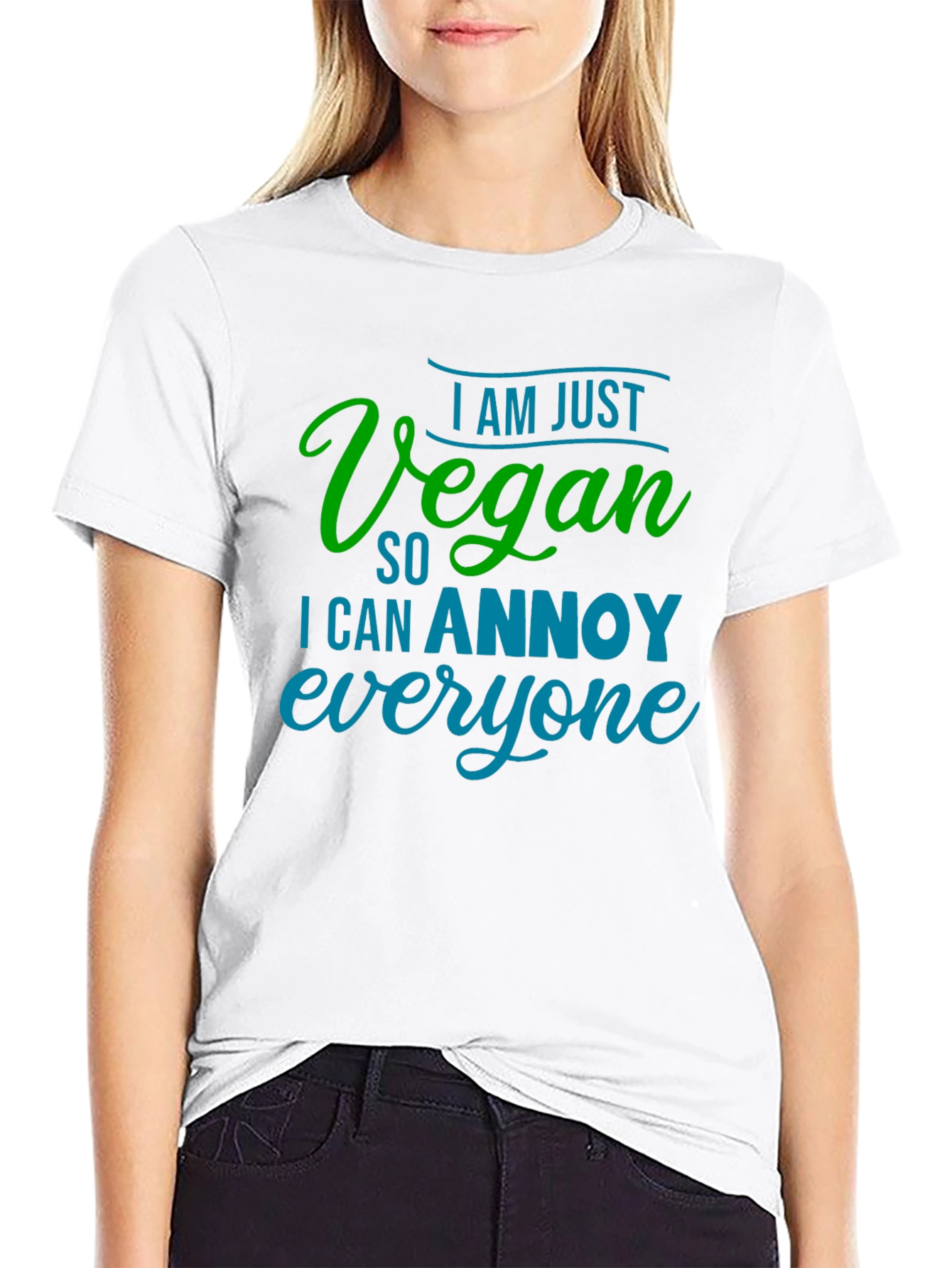 Vegan Annoy Funny Graphic Tee