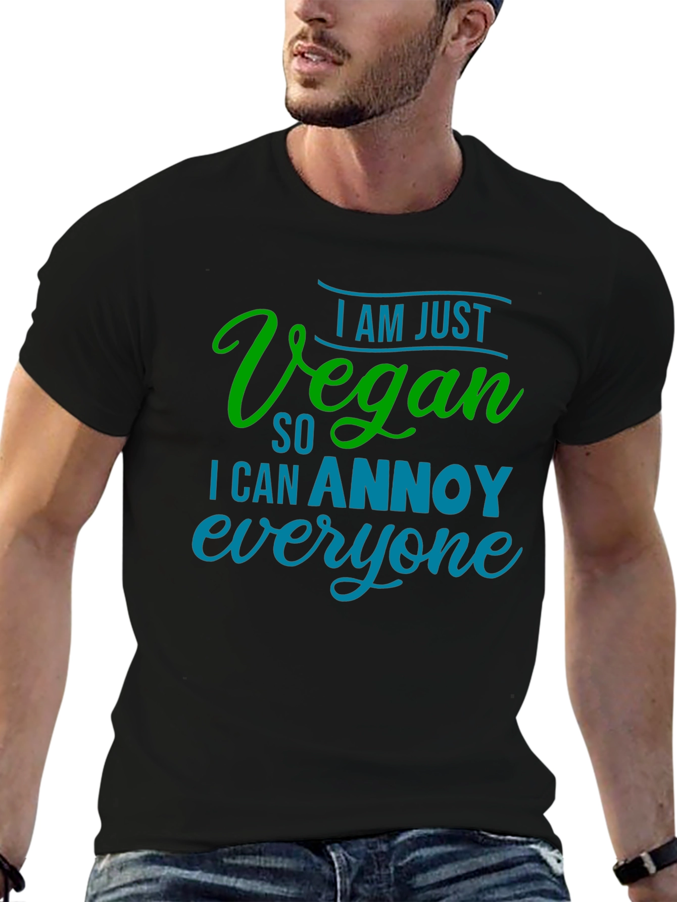 Vegan Annoy Funny Graphic Tee