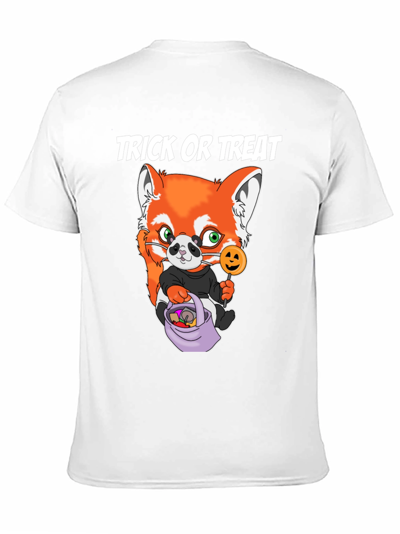 Halloween Trick or Treat Red Panda Graphic Tee