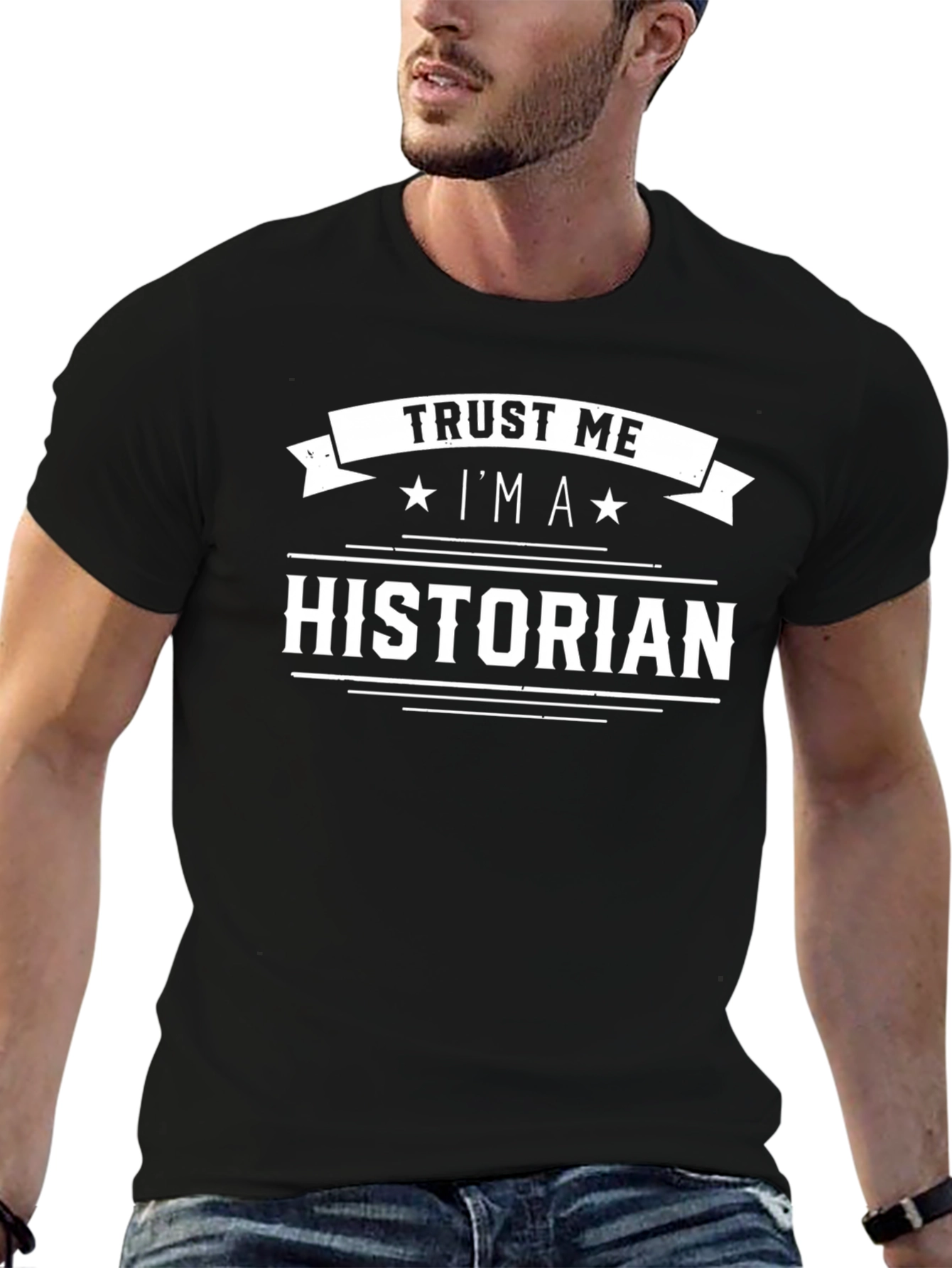 Trust Me Im a Historian Mens Black T-Shirt