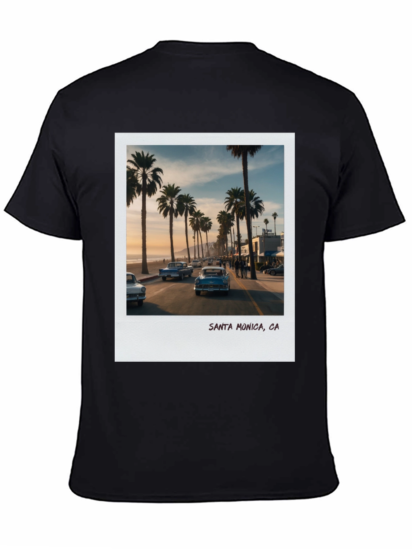 Santa Monica CA Palm Tree Graphic T-Shirt