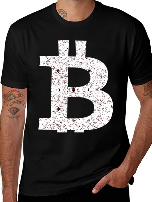 Bitcoin B Logo Black Graphic T-Shirt