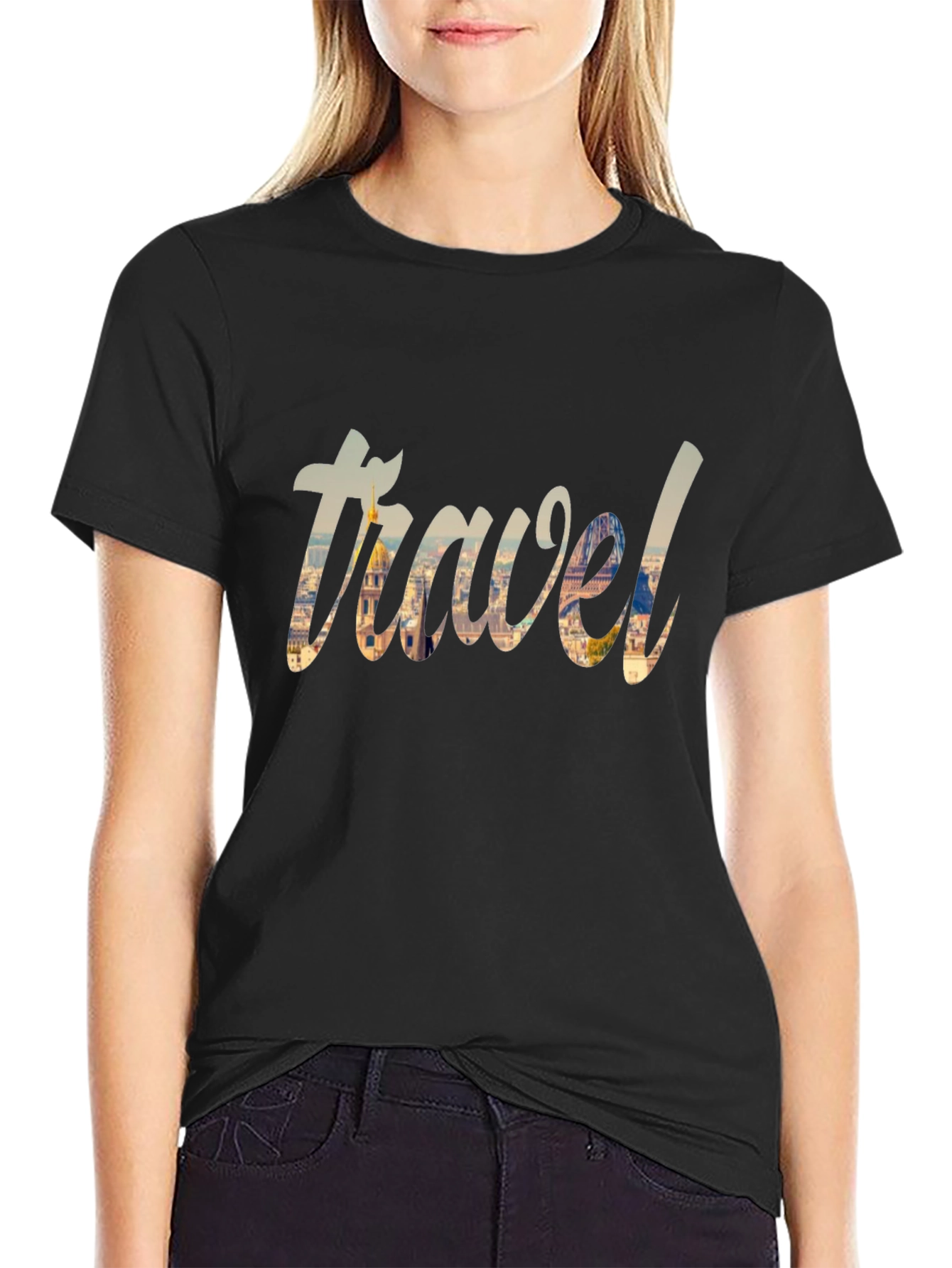 Travel Graphic Black T-Shirt