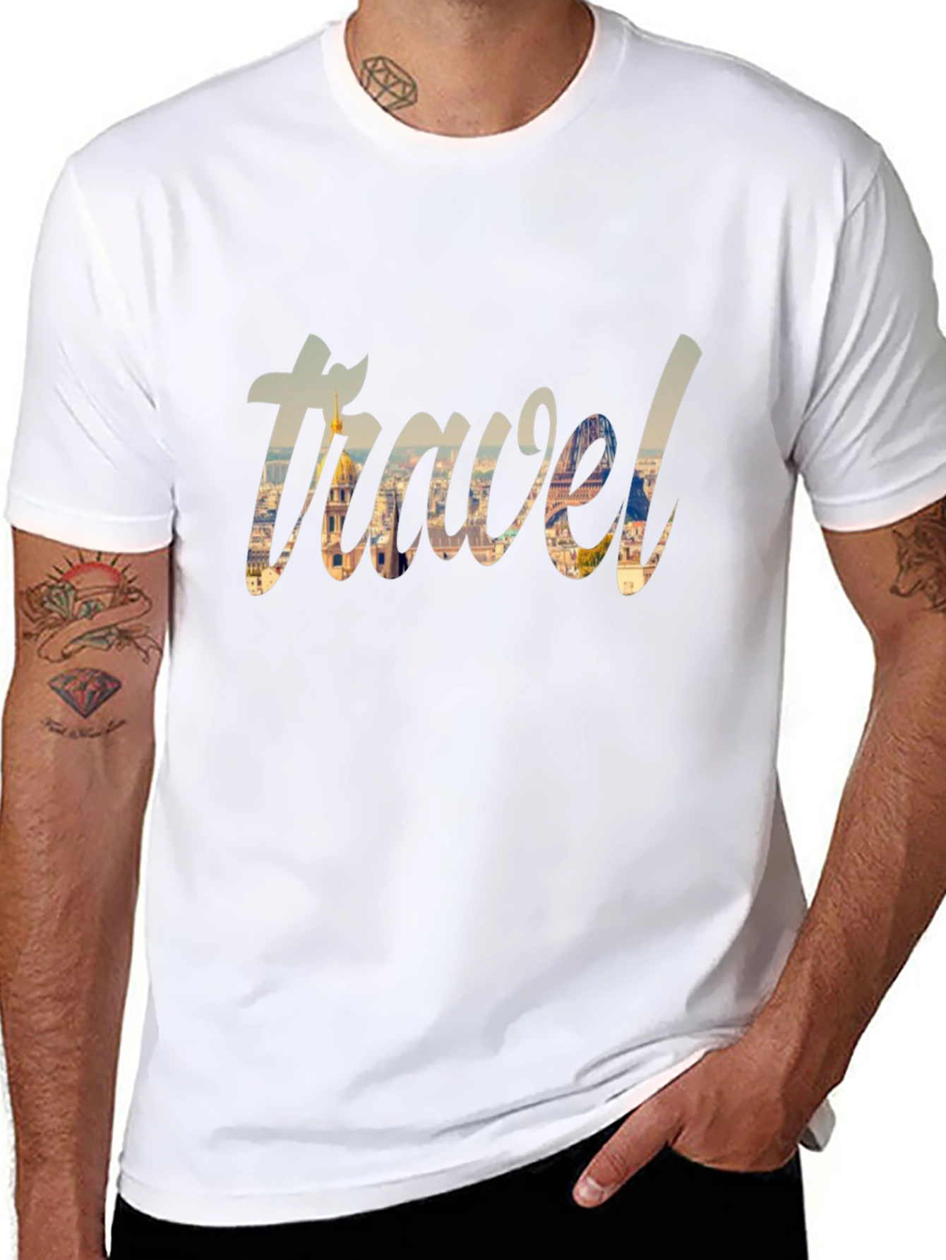 Travel Graphic Black T-Shirt