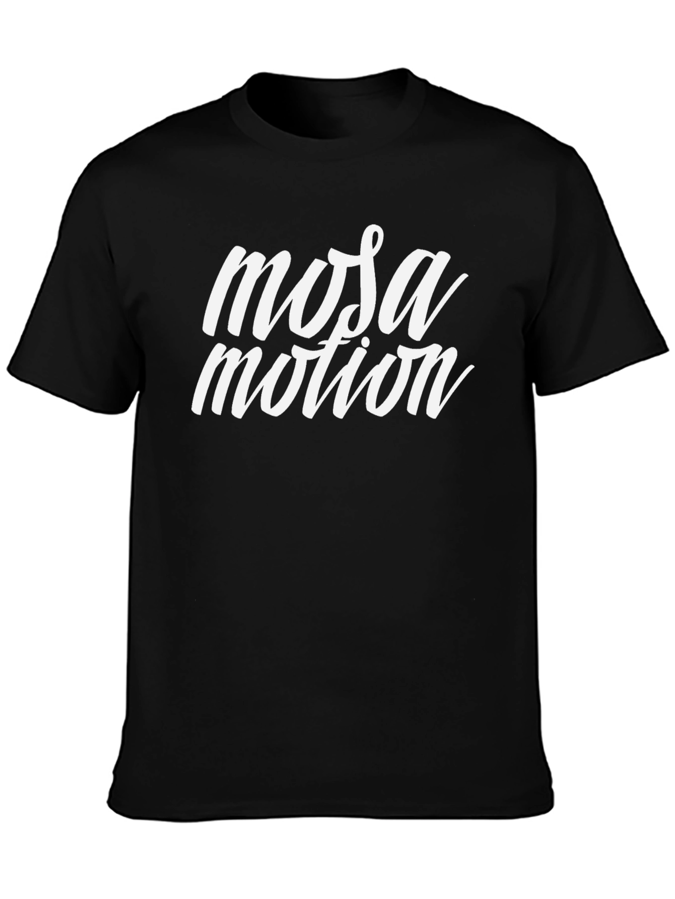 Mosa Motion Graphic Tee - Stylish Black Cotton T-Shirt