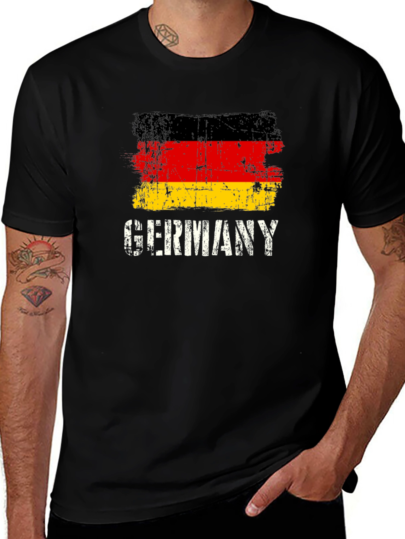 Germany Flag Graphic Tee - Distressed Print