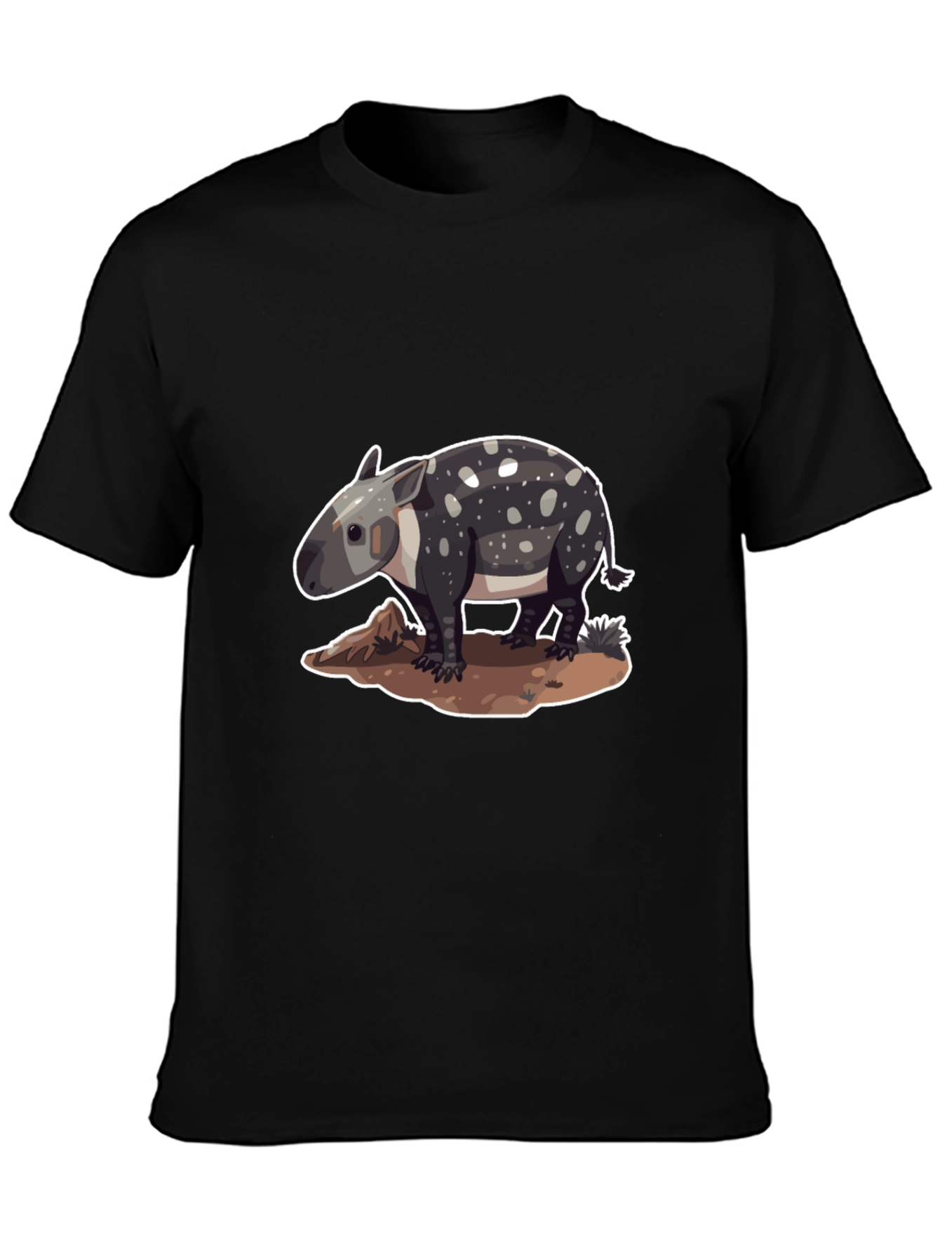 Black Tapir Graphic Tee - Unique Animal Design