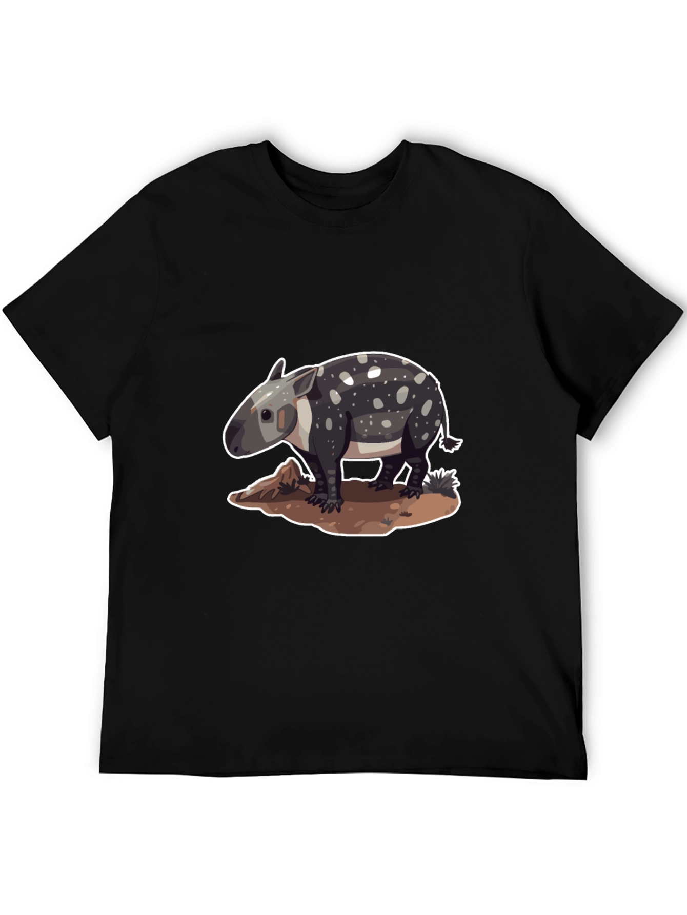 Black Tapir Graphic Tee - Unique Animal Design