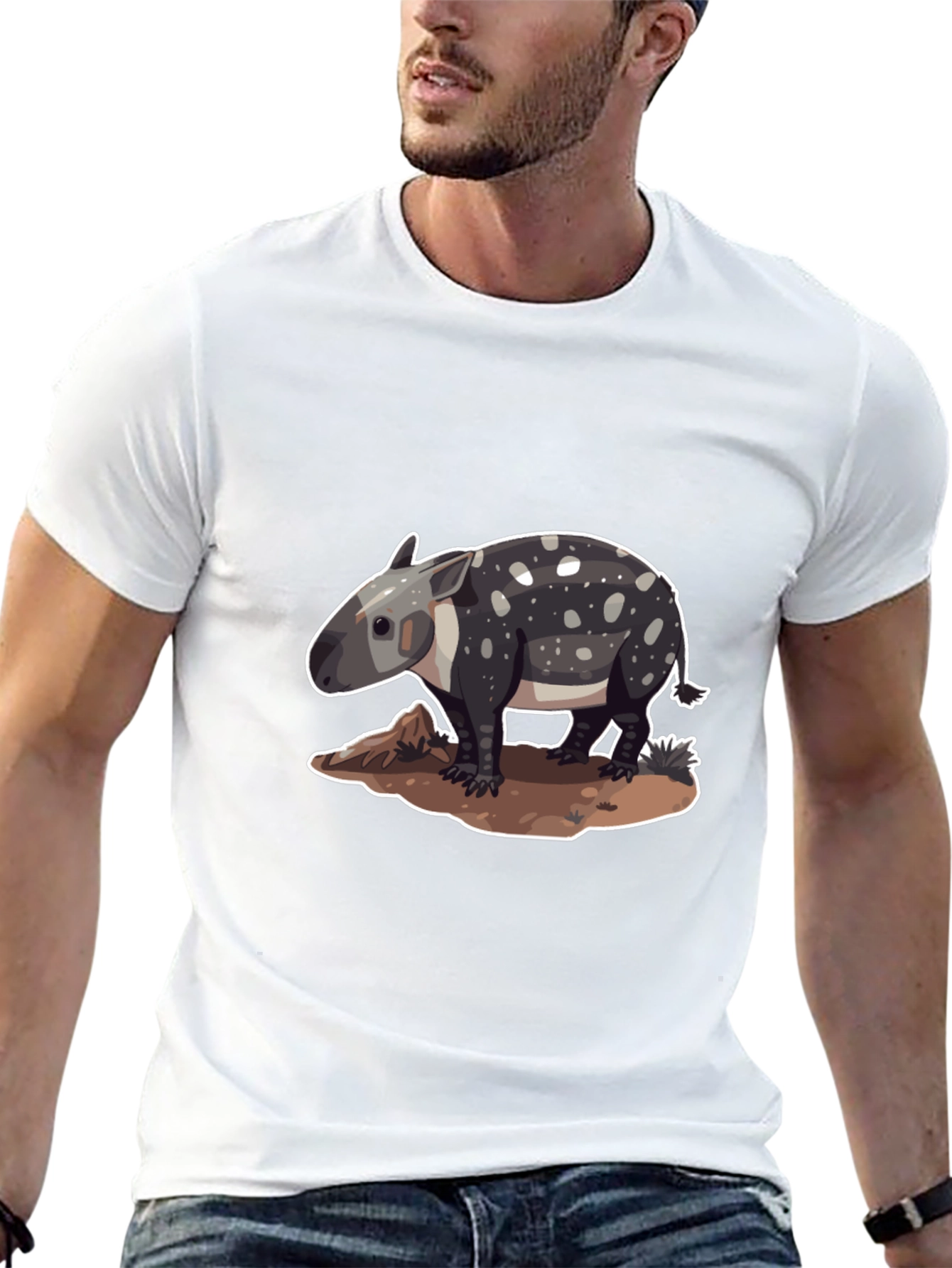 Black Tapir Graphic Tee - Unique Animal Design