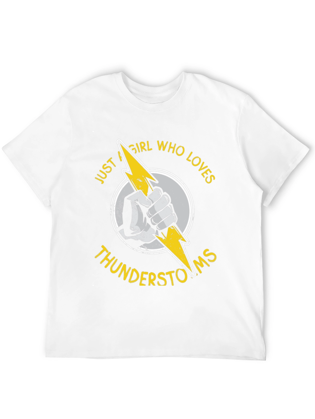 Girl Loves Thunderstorms Black Graphic Tee