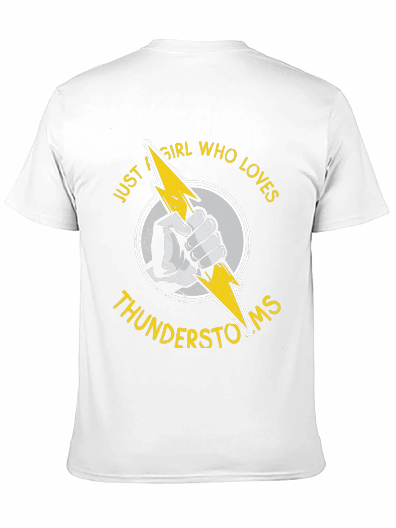 Girl Loves Thunderstorms Black Graphic Tee