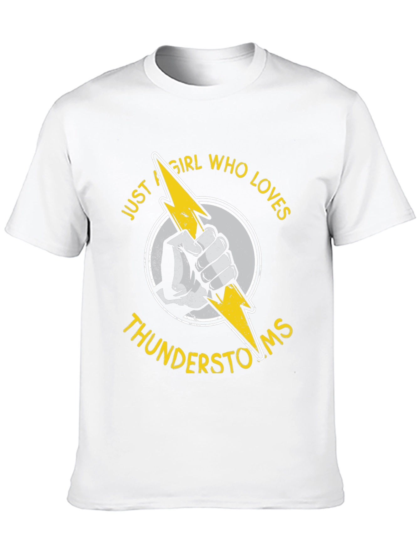 Girl Loves Thunderstorms Black Graphic Tee