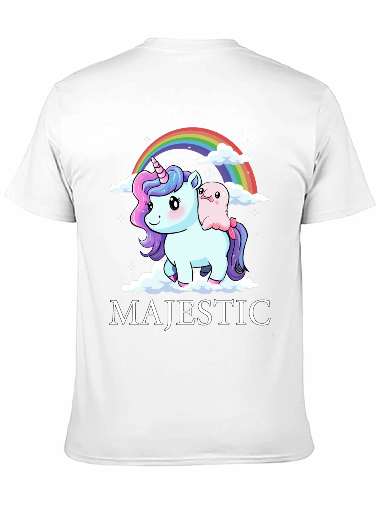 Majestic Unicorn & Friend Black T-Shirt