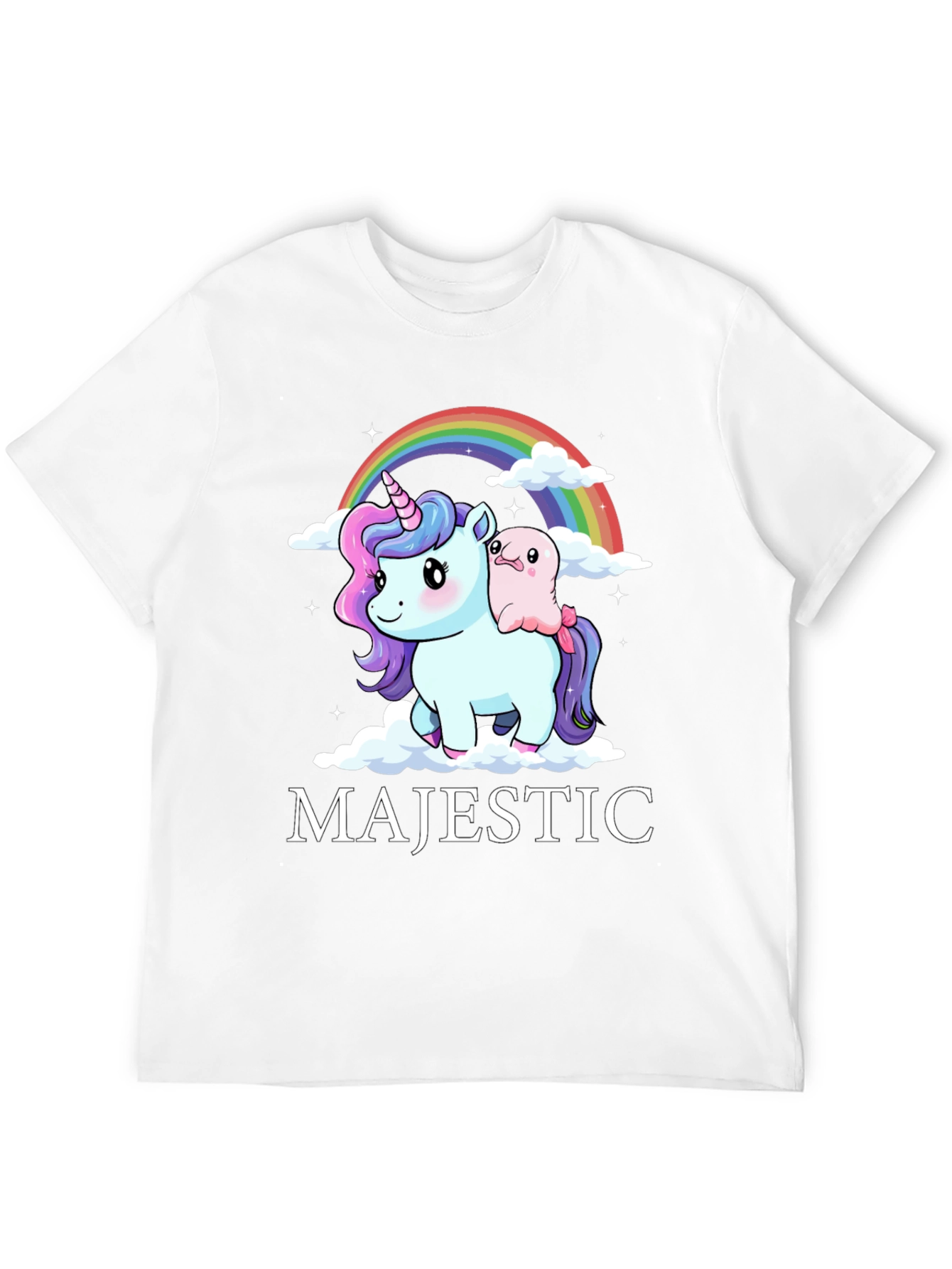 Majestic Unicorn & Friend Black T-Shirt