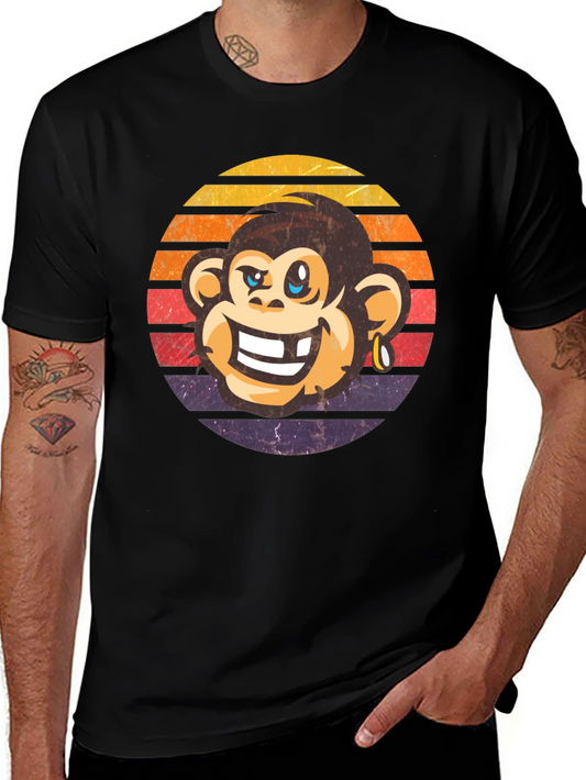 Retro Monkey Graphic Tee - Funny Monkey Shirt
