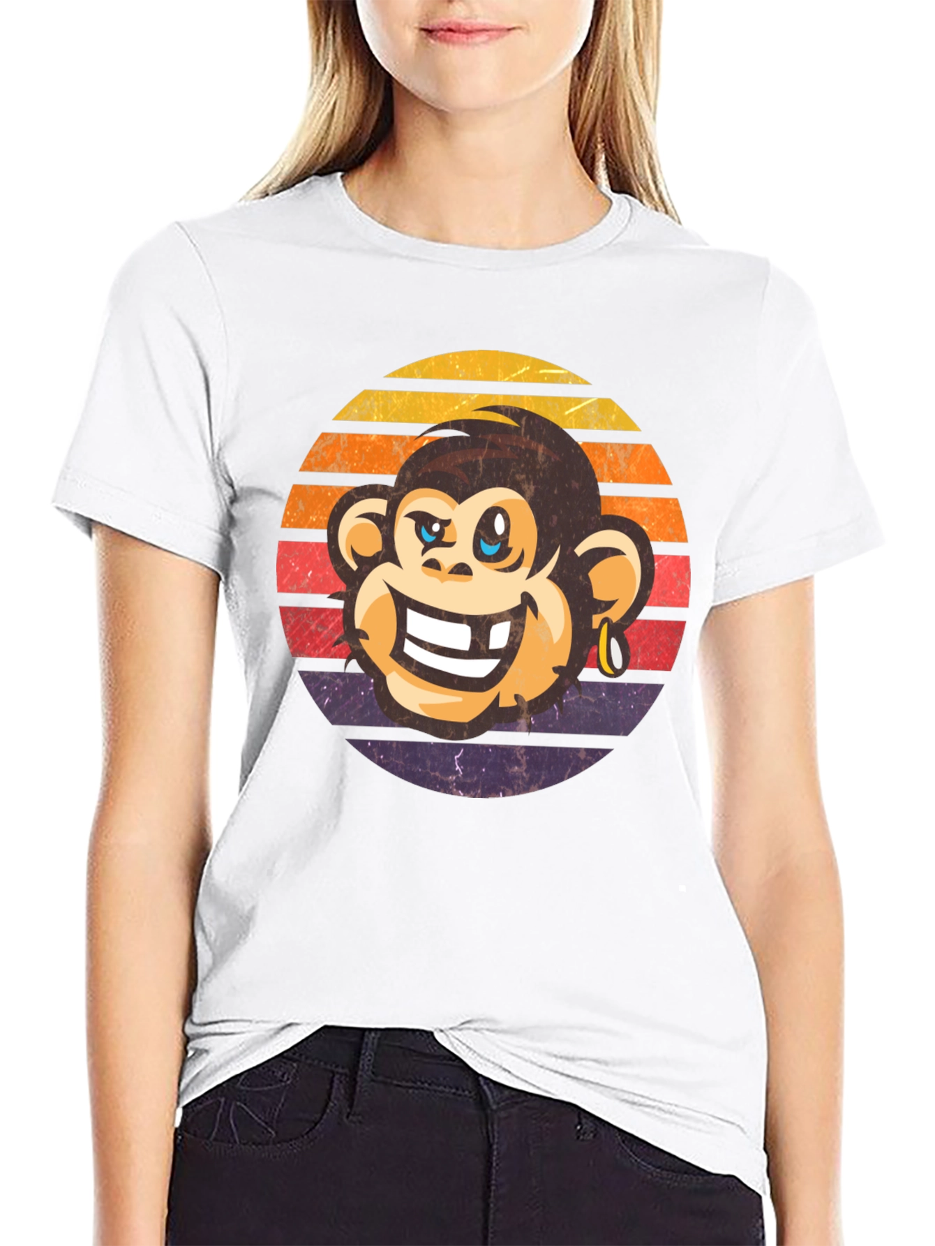 Retro Monkey Graphic Tee - Funny Monkey Shirt