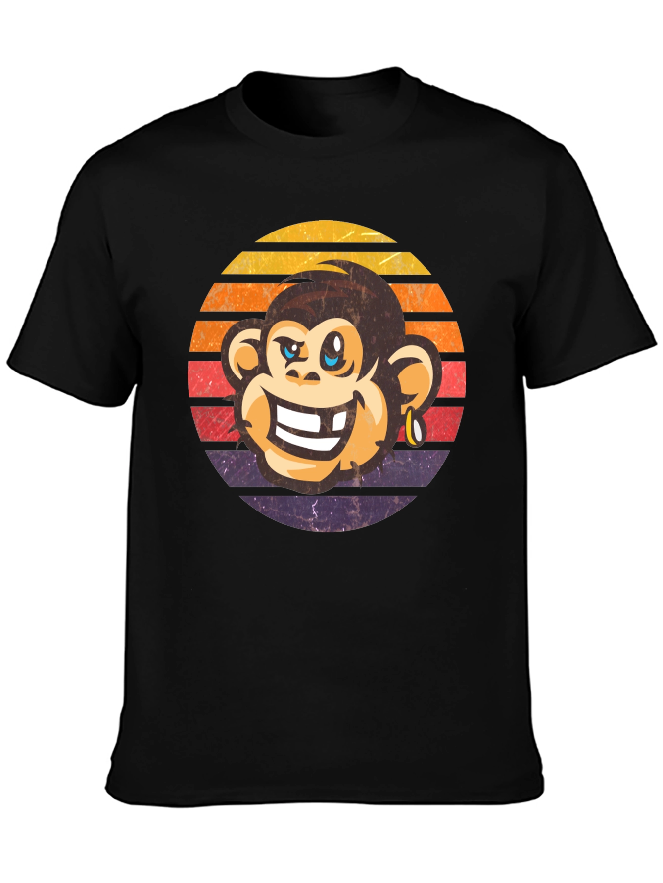 Retro Monkey Graphic Tee - Funny Monkey Shirt