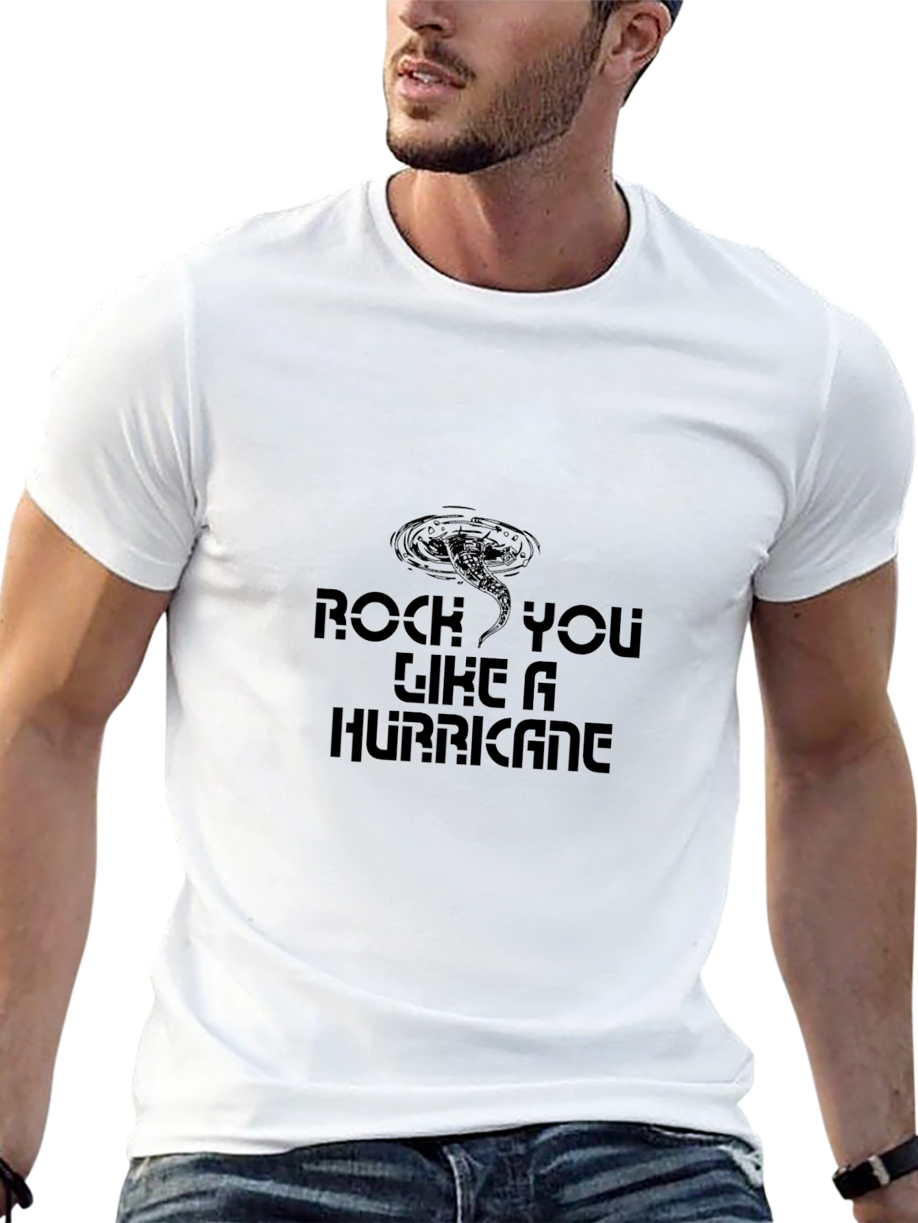 Rock You Like A Hurricane Graphic Tee - Black