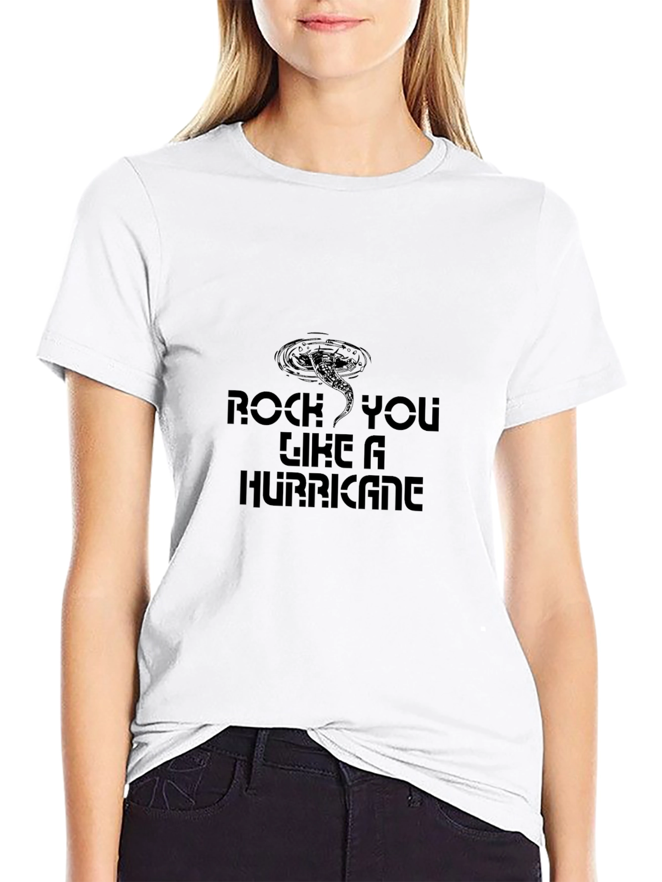 Rock You Like A Hurricane Graphic Tee - Black