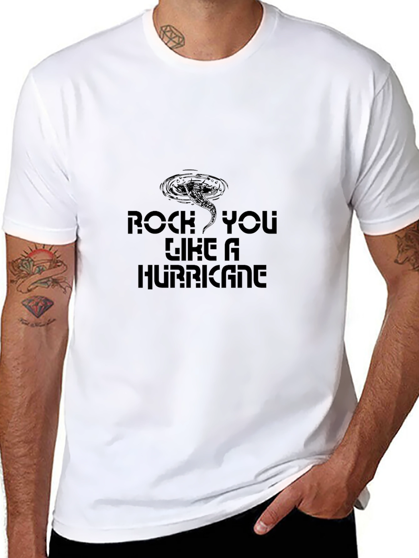 Rock You Like A Hurricane Graphic Tee - Black
