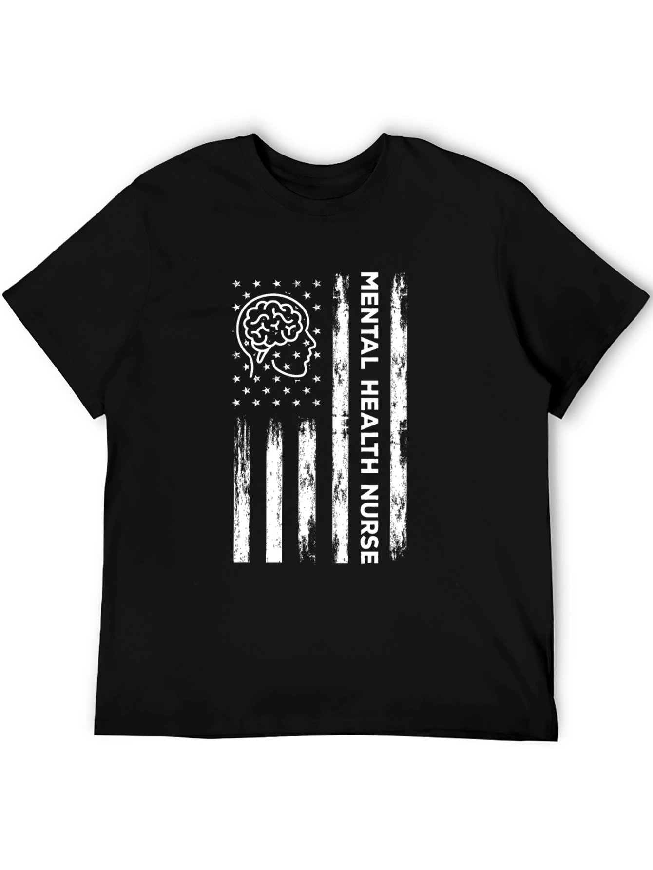 Mental Health Nurse American Flag Graphic T-Shirt