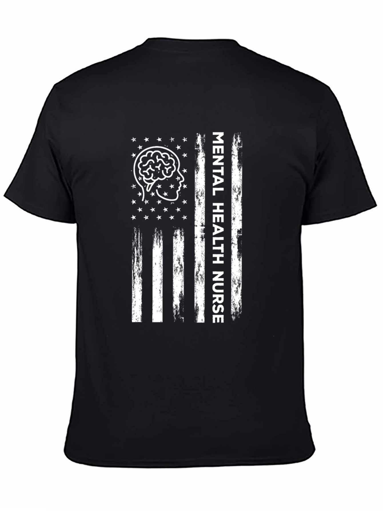 Mental Health Nurse American Flag Graphic T-Shirt