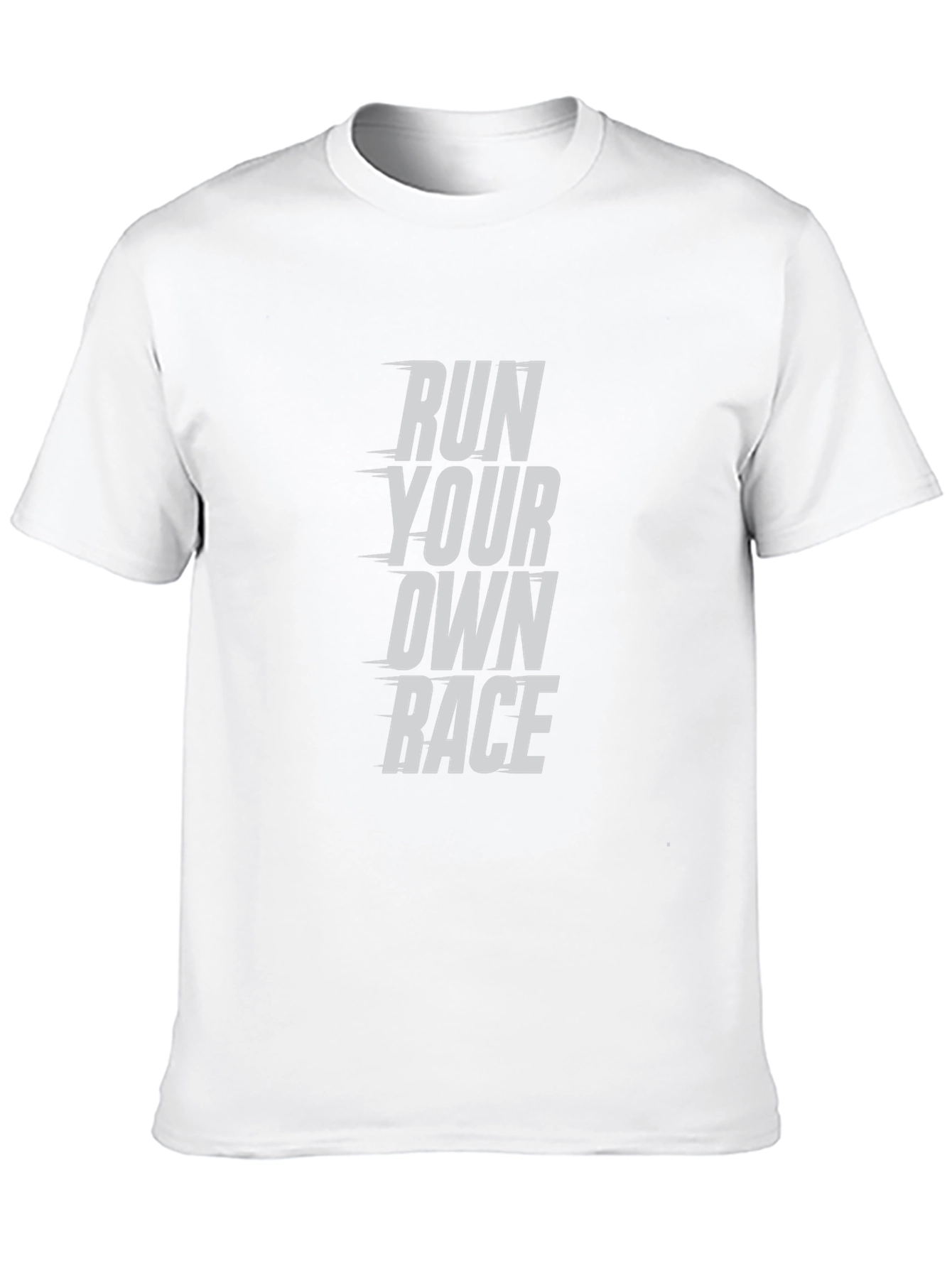 Run Your Own Race Graphic Tee - Black Cotton