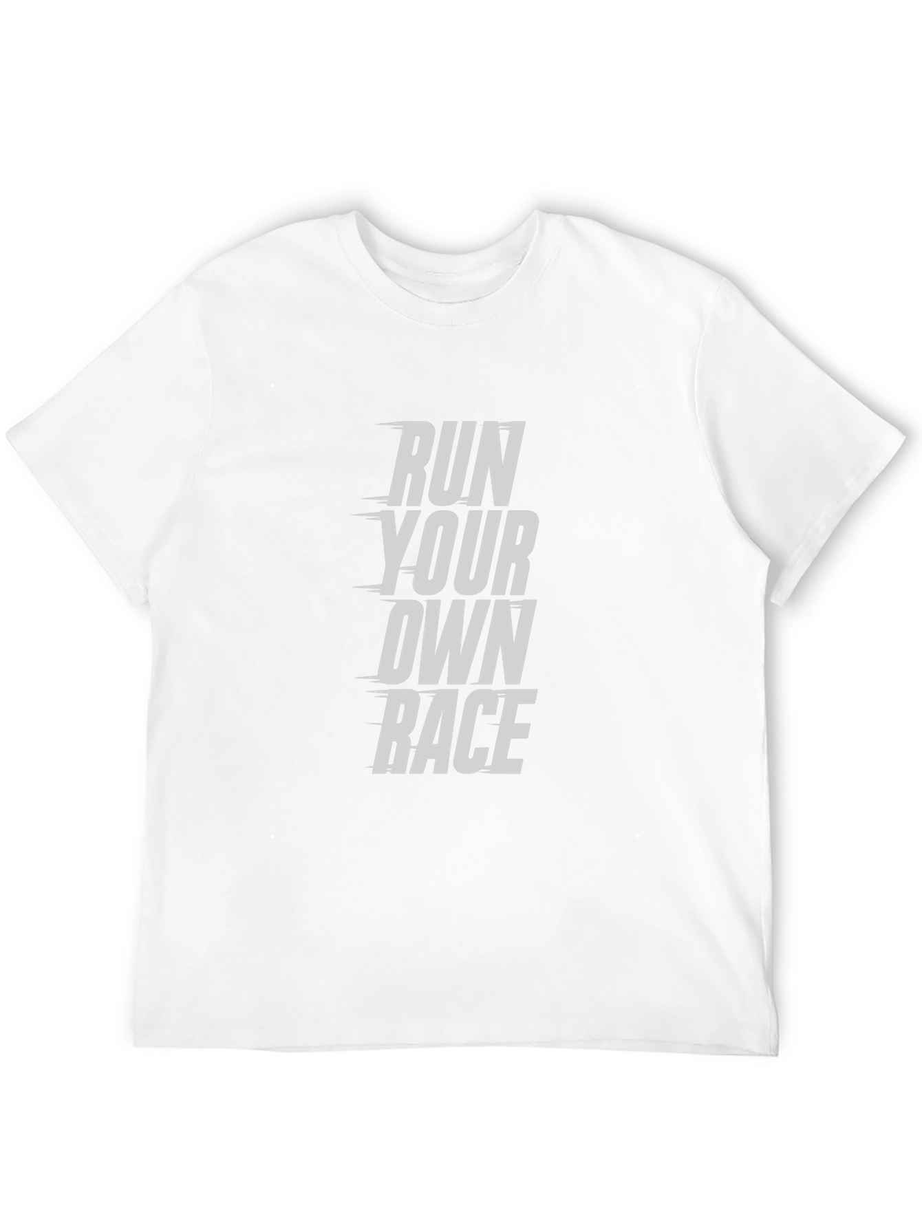 Run Your Own Race Graphic Tee - Black Cotton