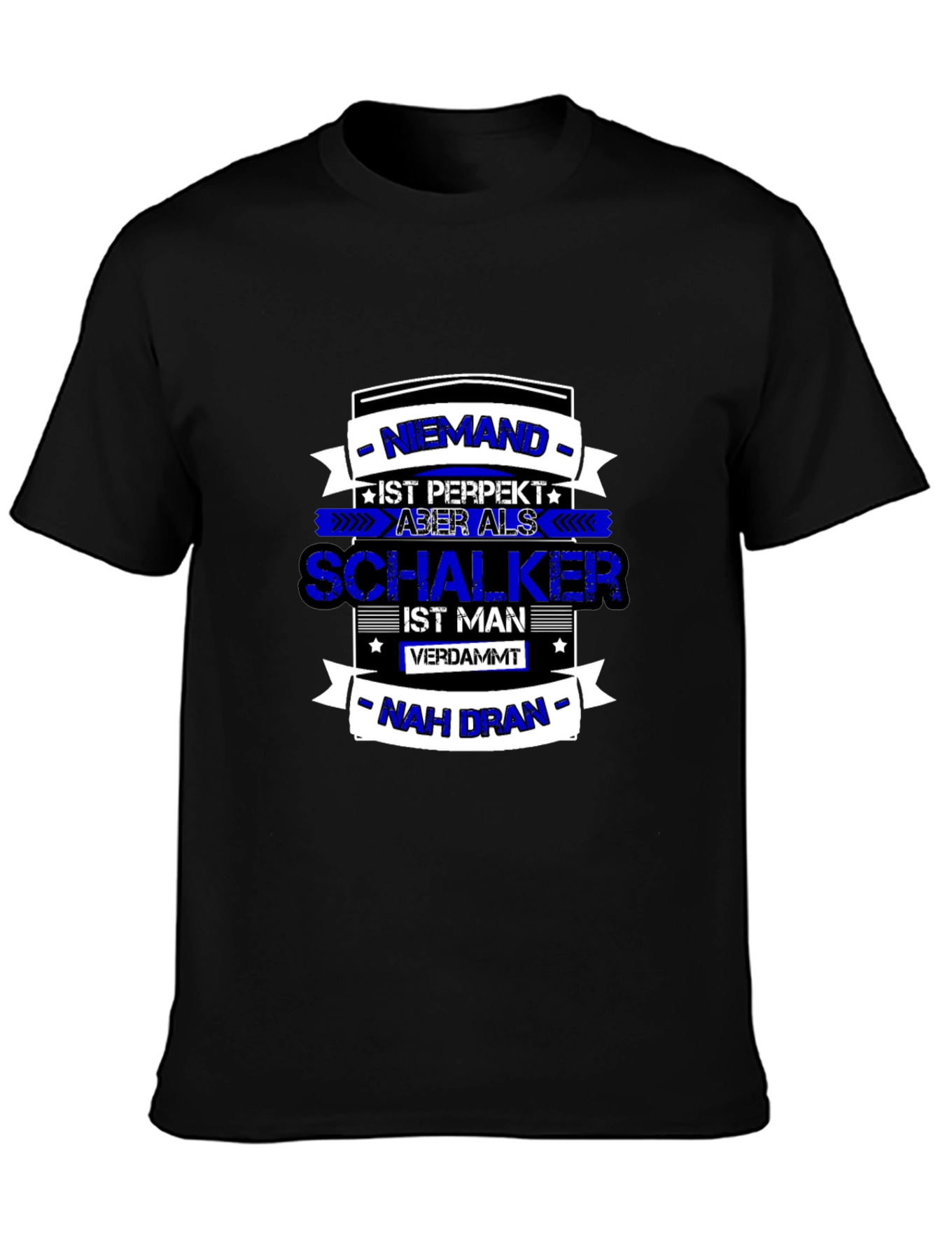 Schalke Fan T-Shirt - Almost Perfect Mens Black Tee