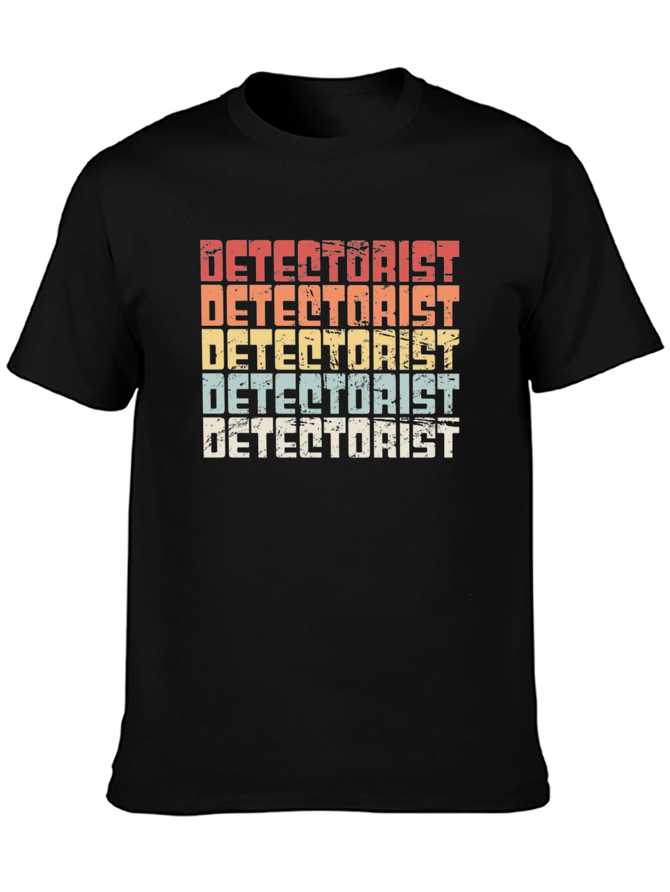Detectorist Retro Style Black T-Shirt